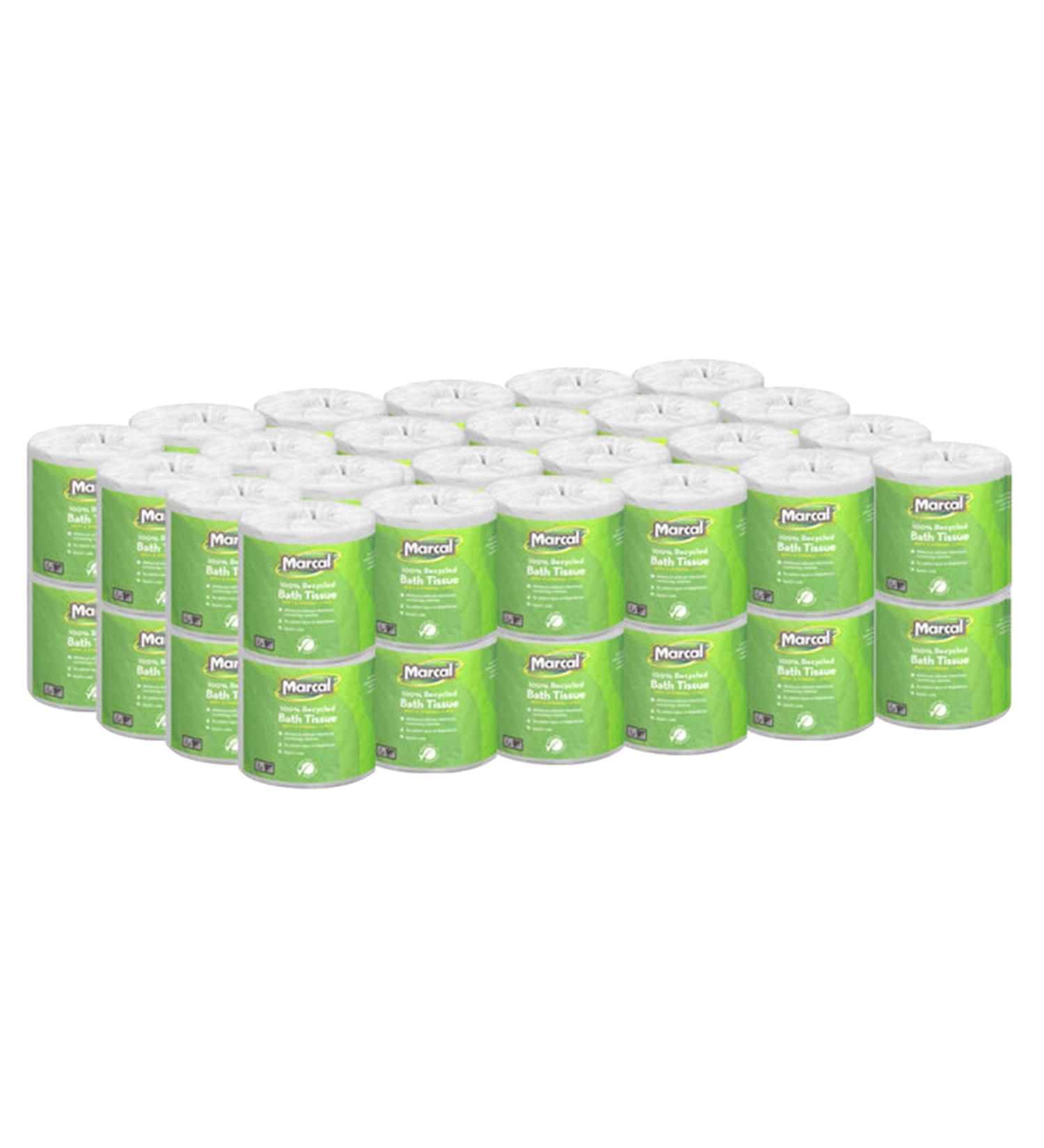 Marcal MRC6079 2-Ply White Bath Tissue - 100% Recycled - 336 Sheets Per Roll - Green Seal Certified - 48 Rolls - Buy Online on GoSupps.com