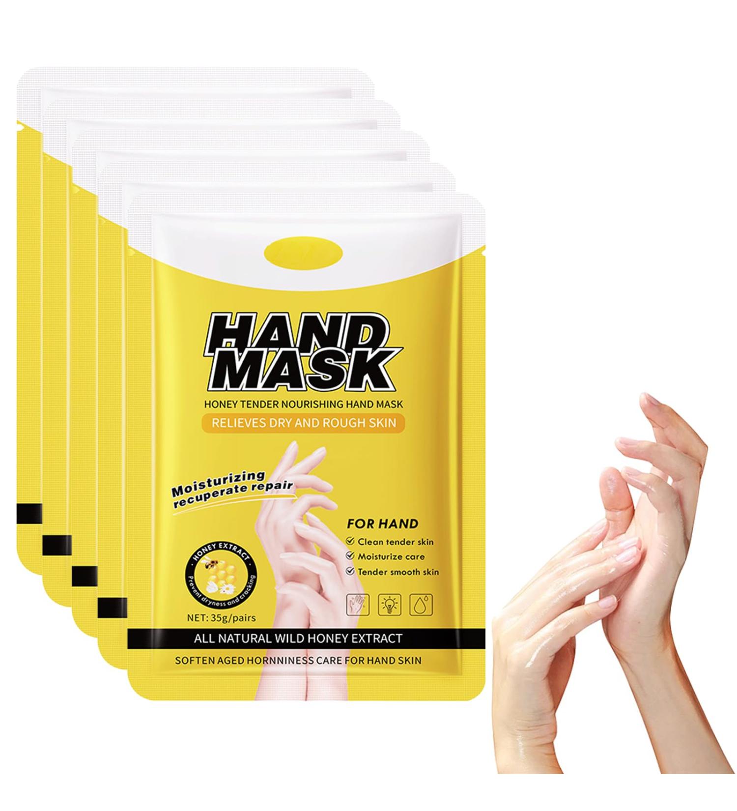  Eazerom 03 Pack of 5 pairs of moisturizing hand masks - Skin repair and renewal - Moisturizing gloves for dry hands - Buy Online on GoSupps.com