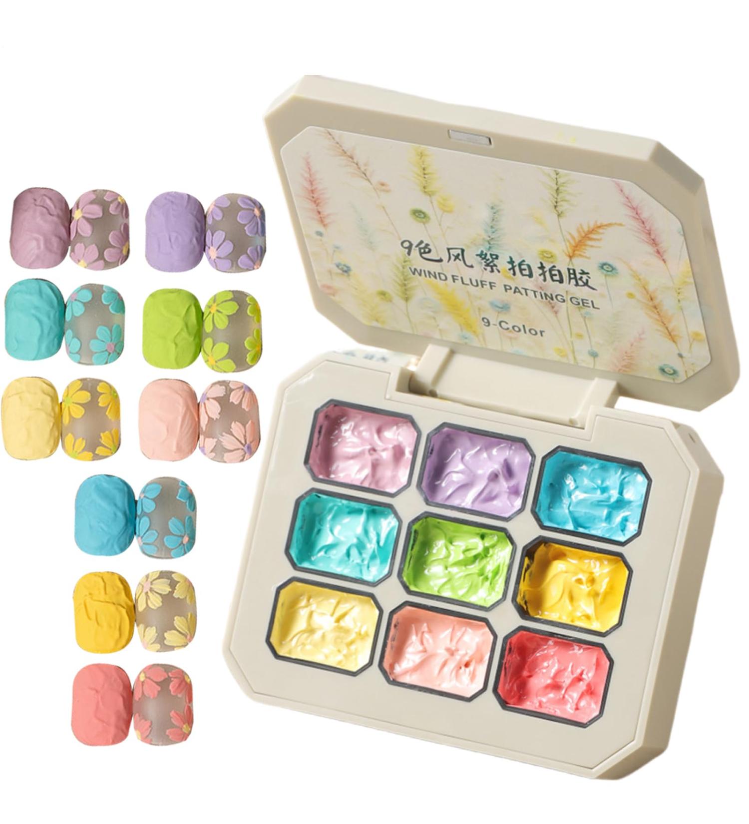 Gel De Peinture - Polit De Gel Tapotement Des Paillettes | 9 Couleurs Solid Gradient Tatting Polish Set Tatting Nail Nail Couleur Arc-en- Solid Beauty Care Sponge Pat Manucure Art For - Buy Online on GoSupps.com
