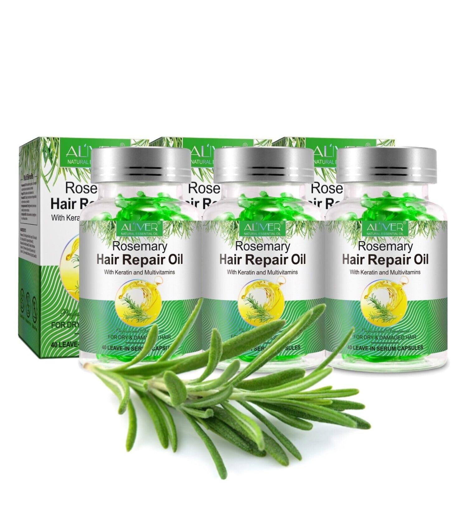 P-Beauty Organic Rosemary Oil Capsules with Biotin & Keratin - 120 Capsules for External Application Hair Oil for Hair Growth & Scalp Care - Essential Oil - Buy Online on GoSupps.com