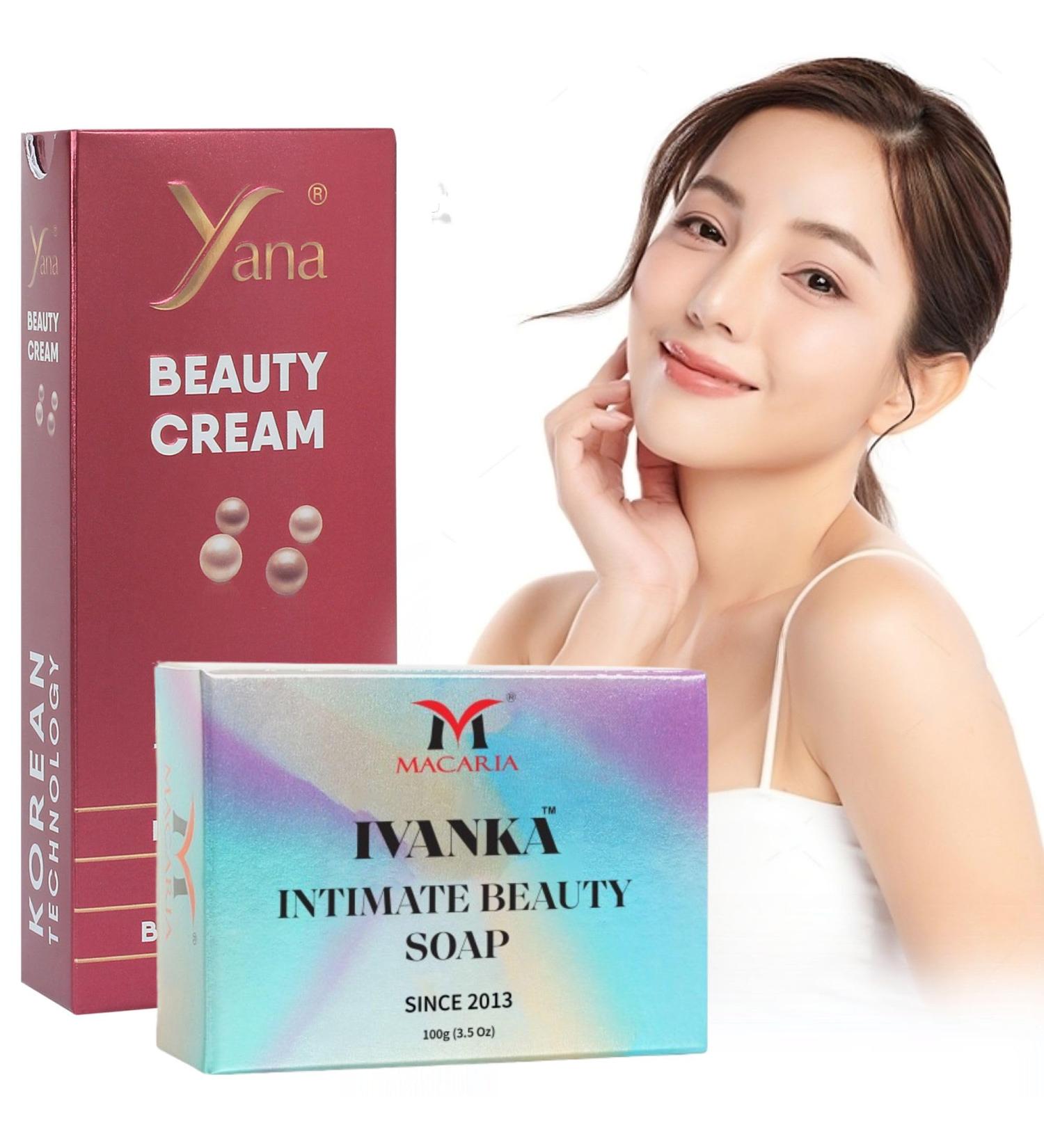 Yana Cosmetics Pvt ltd Yana Beauty Skin Whitening Cream with Ivanka Intimate Beauty Skin Whitening Soap - Buy Online on GoSupps.com