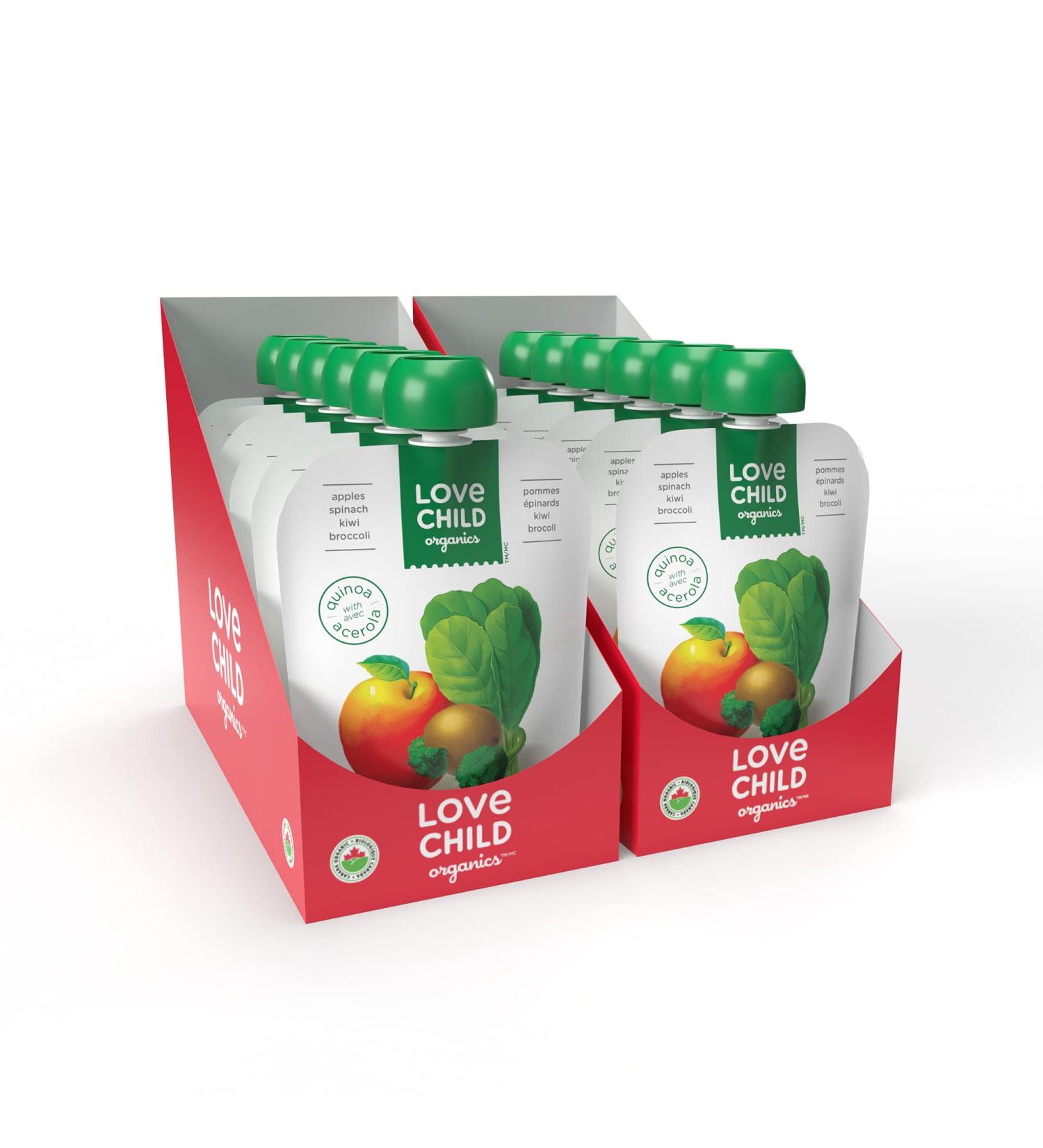 Love Child Organics Superblends Apples Spinach Kiwi + Broccoli Puree 128 ml (Pack of 12) by Nature's Path - Buy Online on GoSupps.com