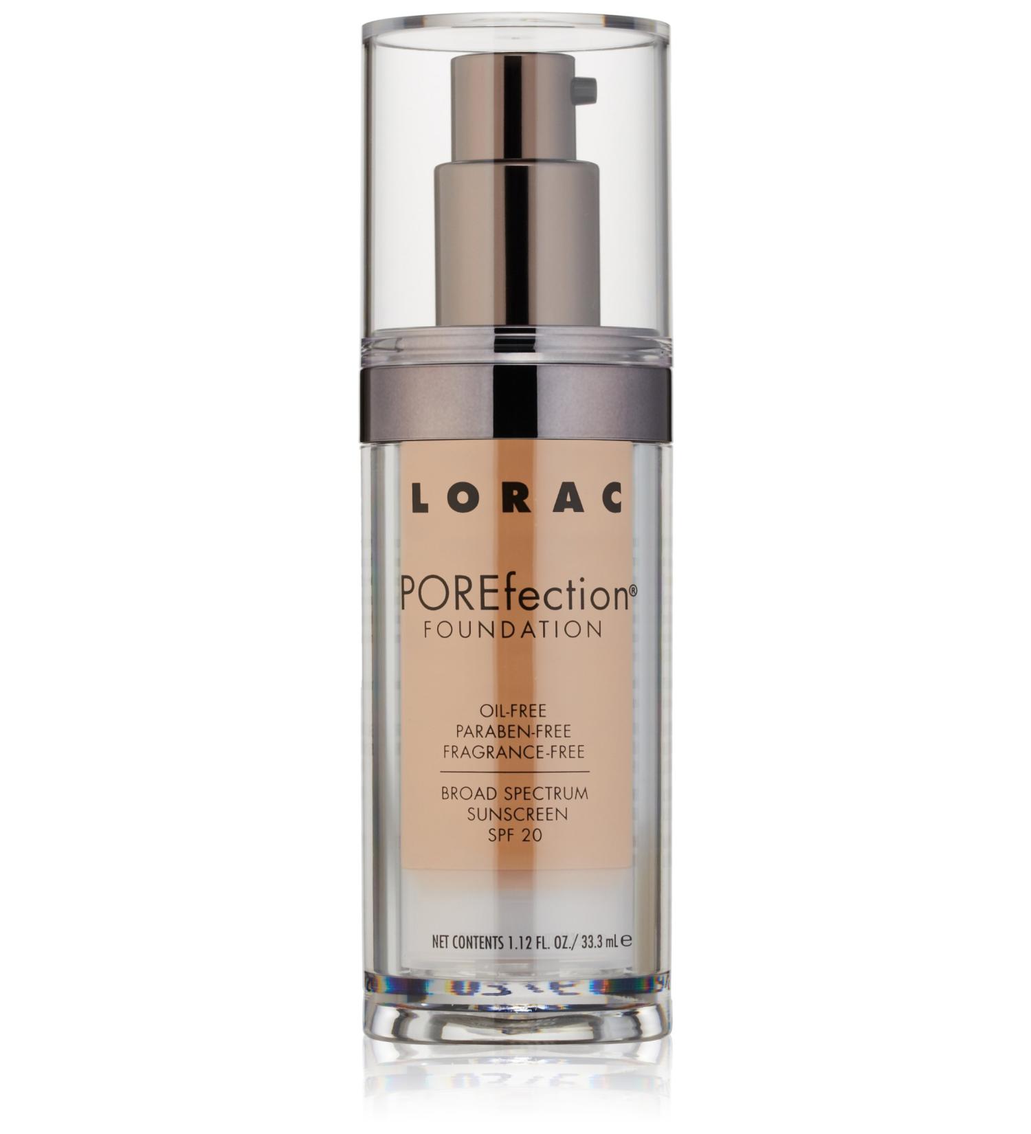 LORAC POREfection Foundation - PR1 Fair & PR8 Golden Tan | 1.12 Fl Oz | International Shipping Available - Buy Online on GoSupps.com