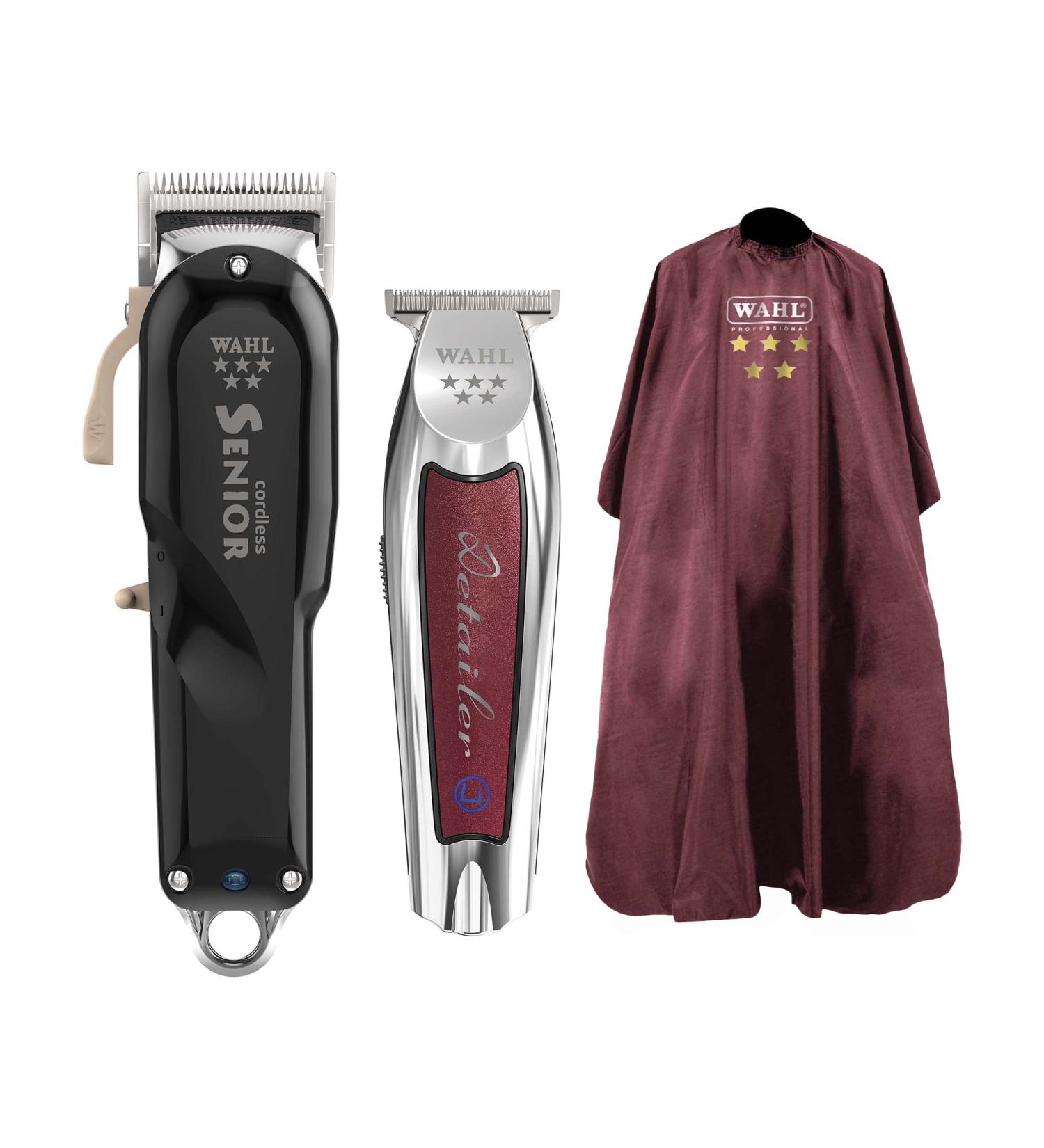Wahl Cordless Senior and Cordless Detailer Combi Kit Professional Hair Clippers Pro Hair Trimmers Pro Haircutting Kit Adjustable Taper Lever Crunch Blade Cordless Lightweight Barbers Supplies - Buy Online on GoSupps.com