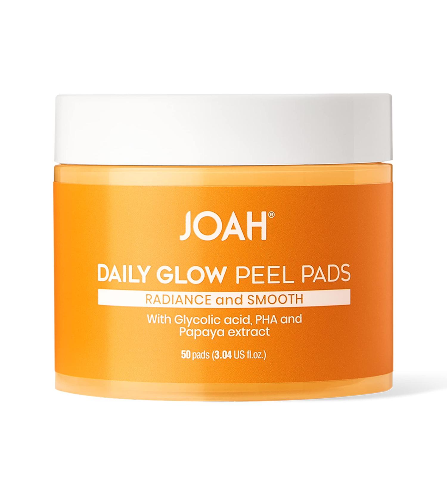 JOAH Daily Glow Peel Pads - Glycolic Acid, PHA, Papaya Extract - 50 Count - Buy Online on GoSupps.com