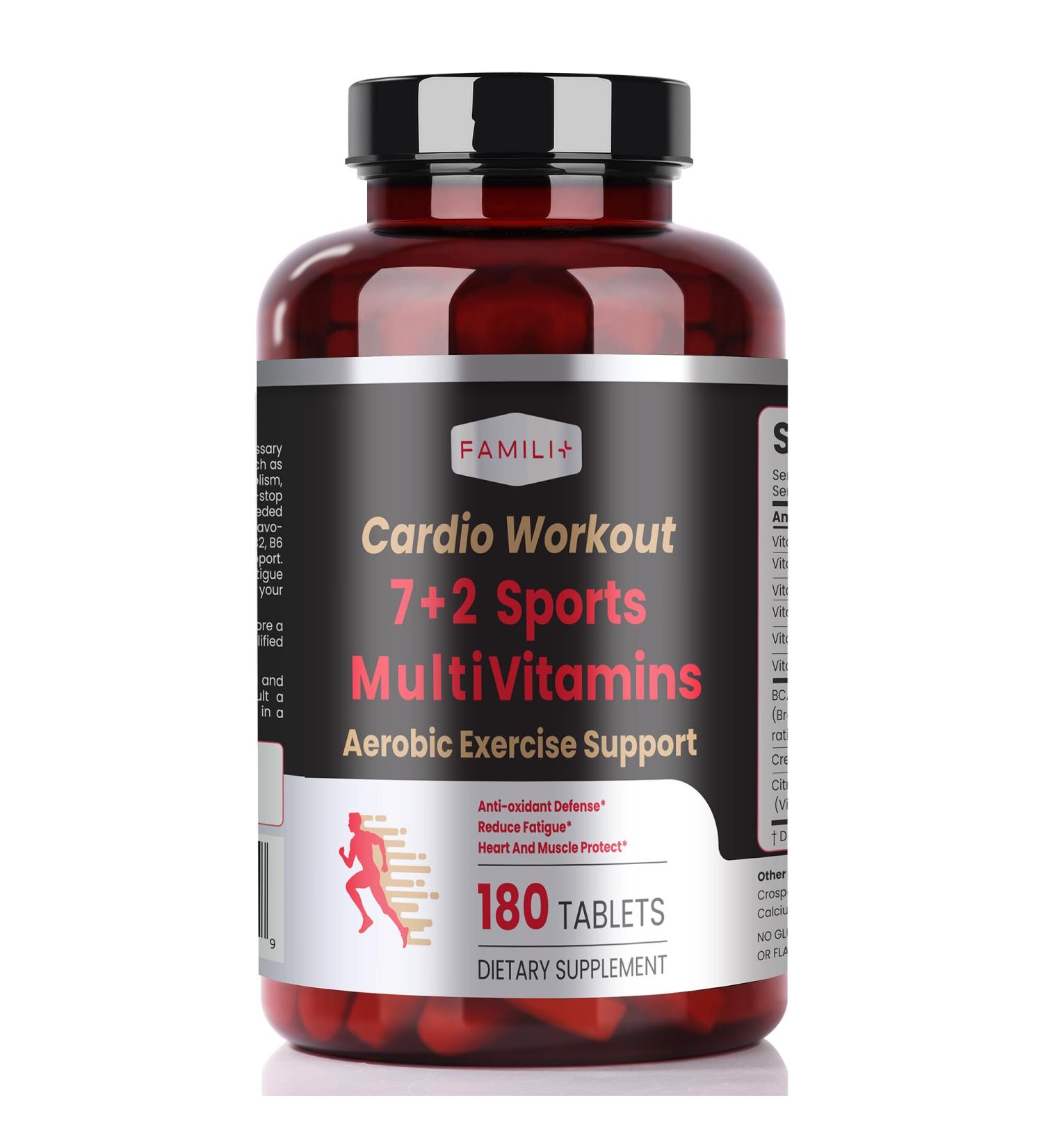 Multivitamin with Creatine and BCAA for Cardio Workout and Aerobic Sports |Heart & Muscle Protect | Reduce Fatigue|Enhance Performance|Optimize Energy|Fast Recovery. - Buy Online on GoSupps.com