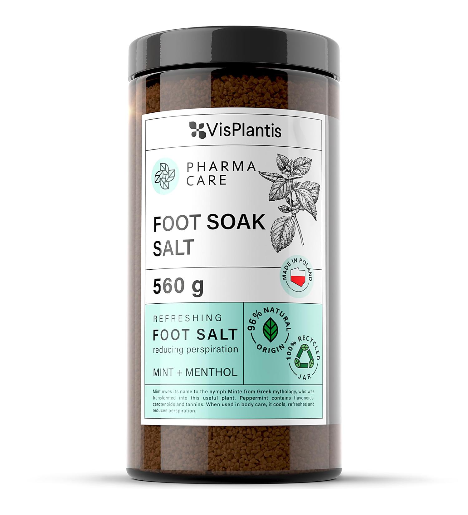 Sel de Bain Pieds Vis Plantis Menthe & Menthol 560 g Bain Rafra chissant Exfoliant & Apaisant Peaux Dures Pieds Fatigu s & Muscles Endoloris R duit la Transpiration - Buy Online on GoSupps.com