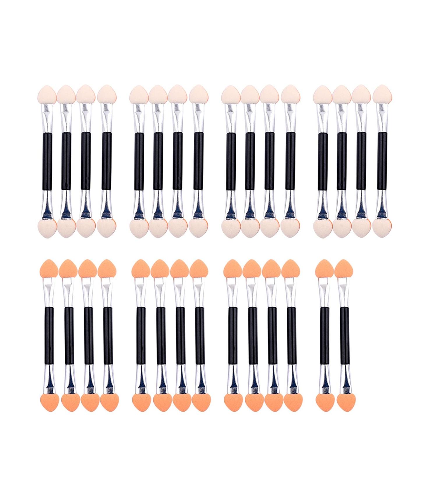 30 pcs Disposable Dual-Sided Eye Shadow Sponge Brushes | Professional Double-End Makeup Applicator Set | Manicure Cosmetic Tool | 9.5CM Aluminum Tube - Buy Online on GoSupps.com