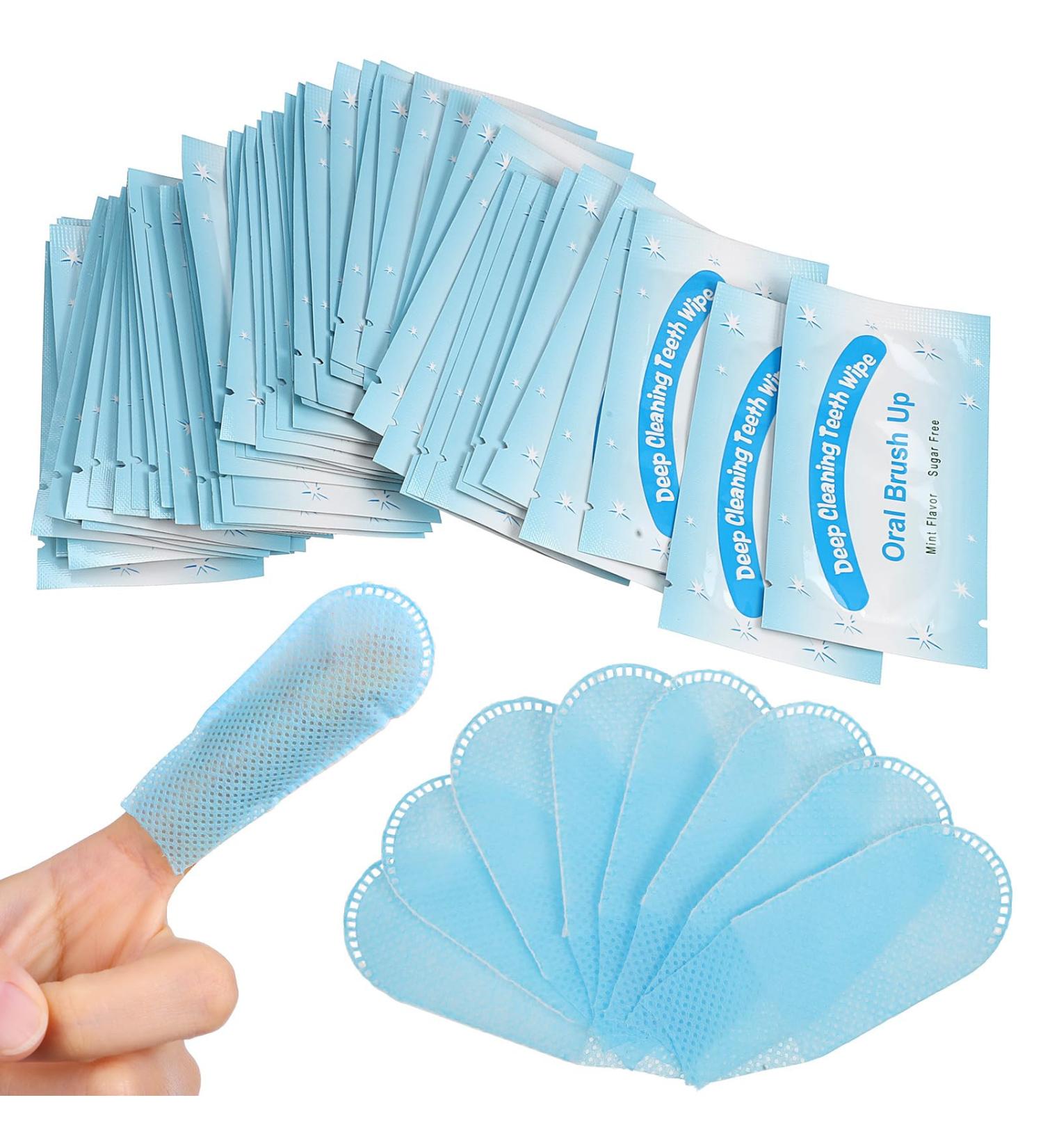 Beavorty Cleaning Wipes - 50 Pcs Disposable Oral Finger Toothbrush & Teeth Whitening Wipes for Deep Cleaning & Freshness - Buy Online on GoSupps.com