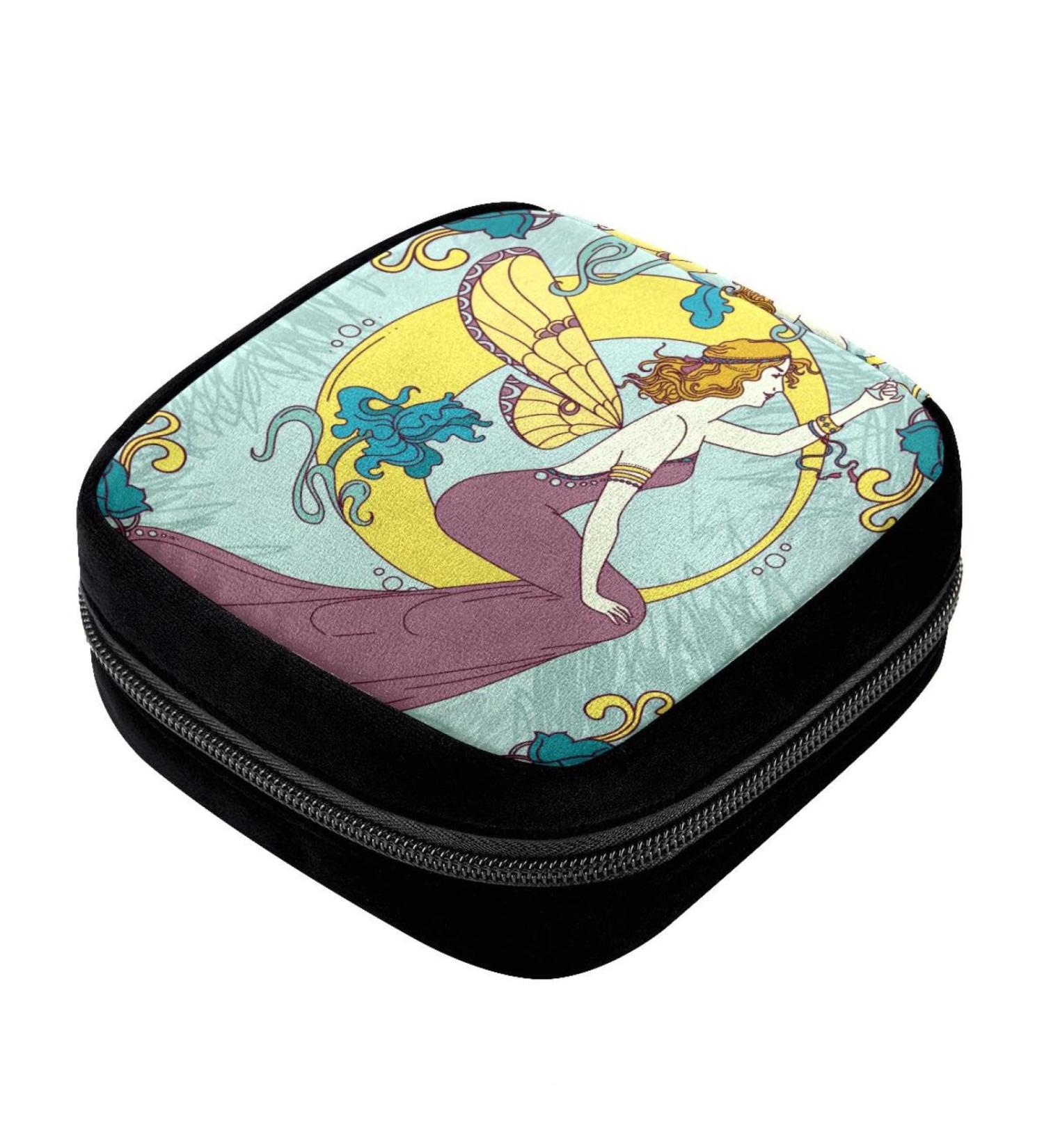 GIAPB Period Bag - Fairy Floral Frame Color, Sanitary Napkin Storage and Makeup Pouch - Buy Online on GoSupps.com
