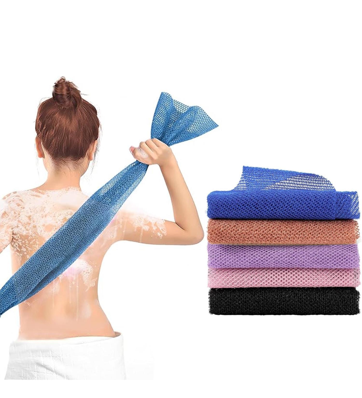 5 Piece African Net Sponge African Wash Net African Net Wash Cloth Body Exfoliating Cloth for Women Men Shower/Stocking Stuffer 30 * 80cm (Assorted Color 21 * 16 * 1cm) - Buy Online on GoSupps.com