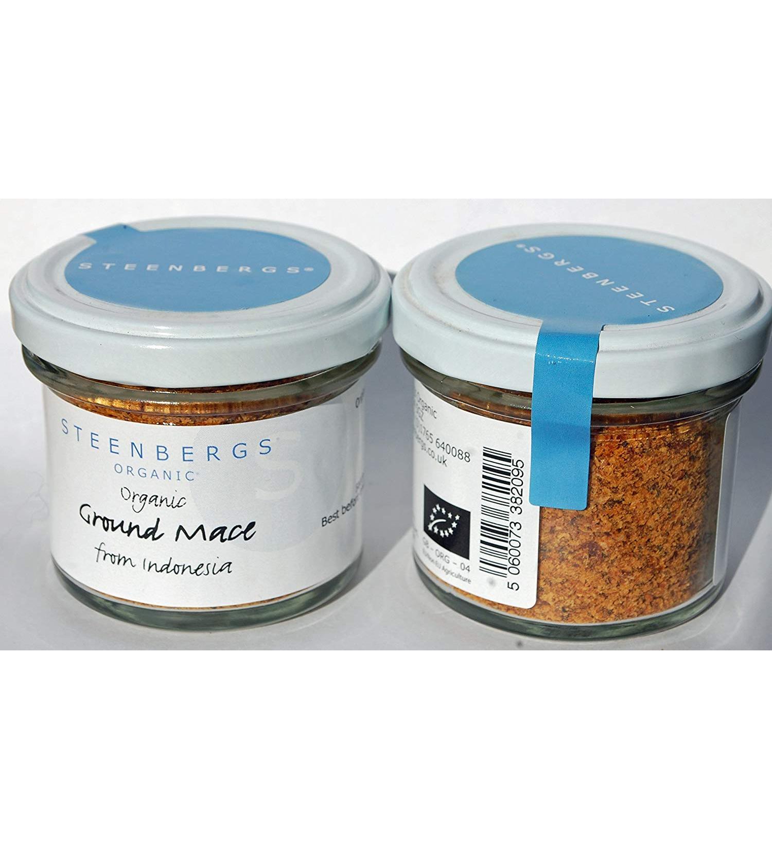 Steenbergs Organic Ground Mace Powder Standard Jar - 40g