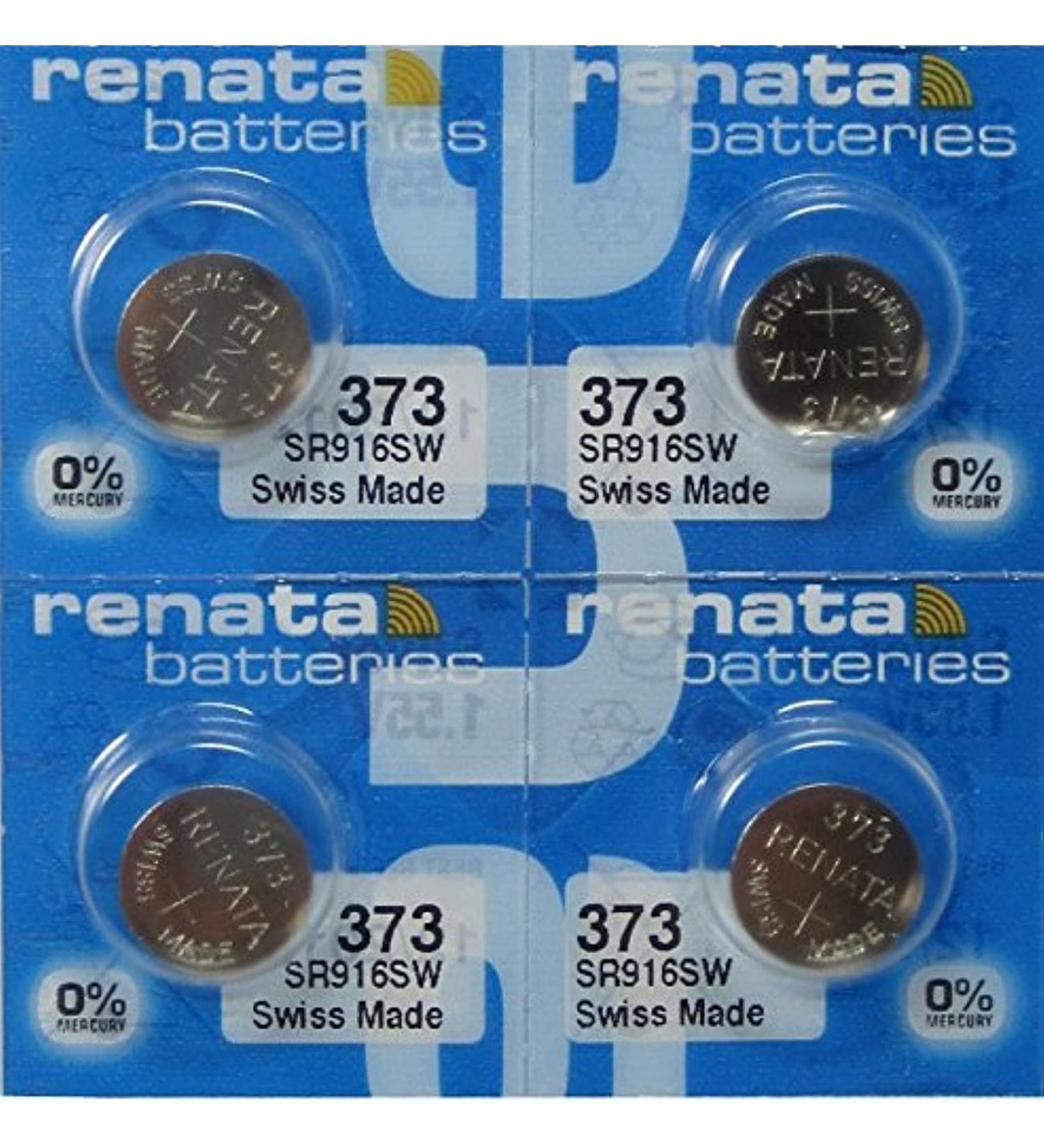 Buy 4 Renata 373 Mercury-Free Button Cell Watch Batteries - Long-lasting Eco-Friendly Power for Your Watch - Buy Online on GoSupps.com