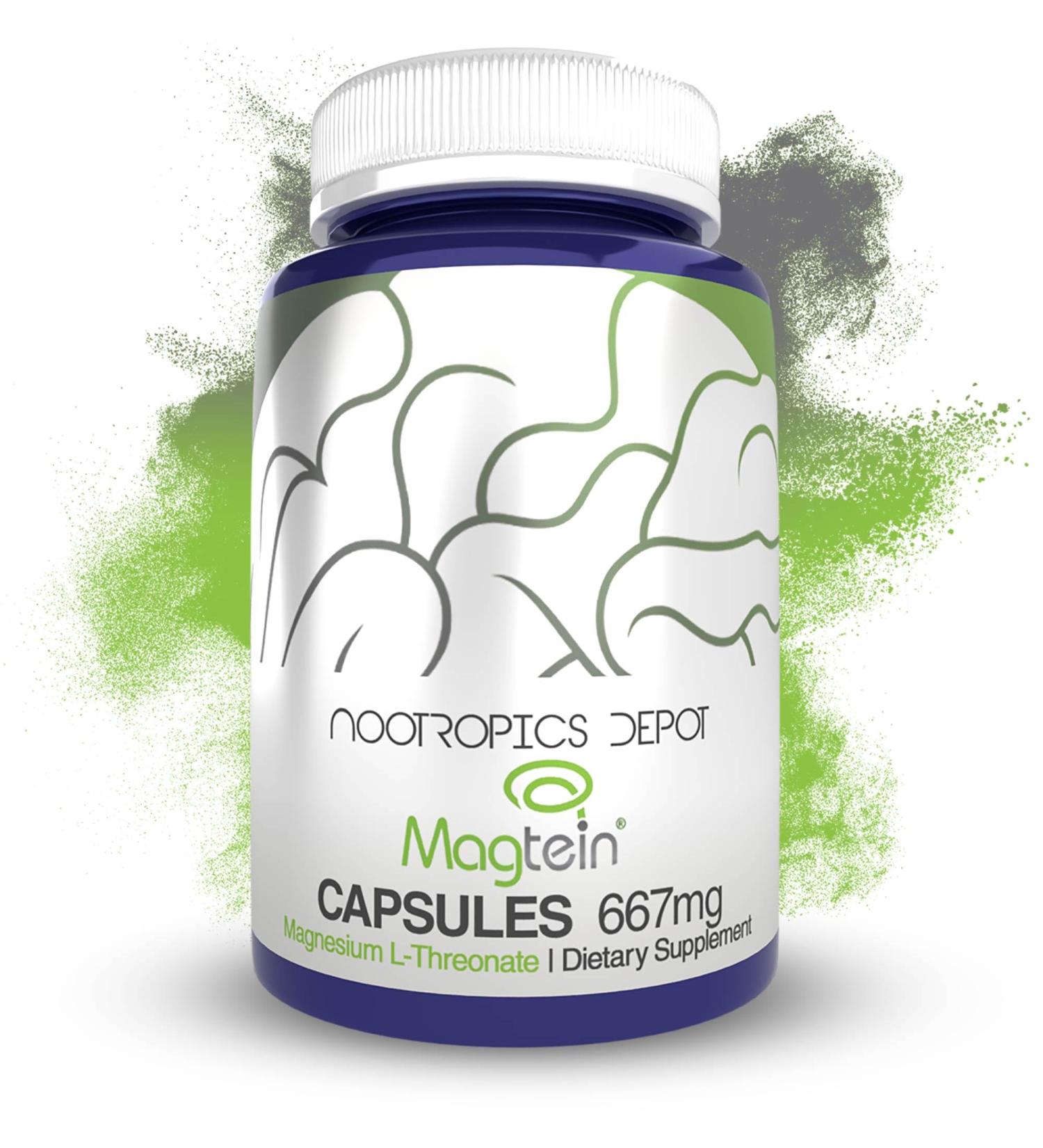 Nootropics Depot Magtein Magnesium L-Threonate Capsules | 540 Count | Mineral Supplement | Natural | Supports Mitochondrial Function | Boosts Energy and Cognitive Function 540 Count (Pack of 1) - Buy Online on GoSupps.com