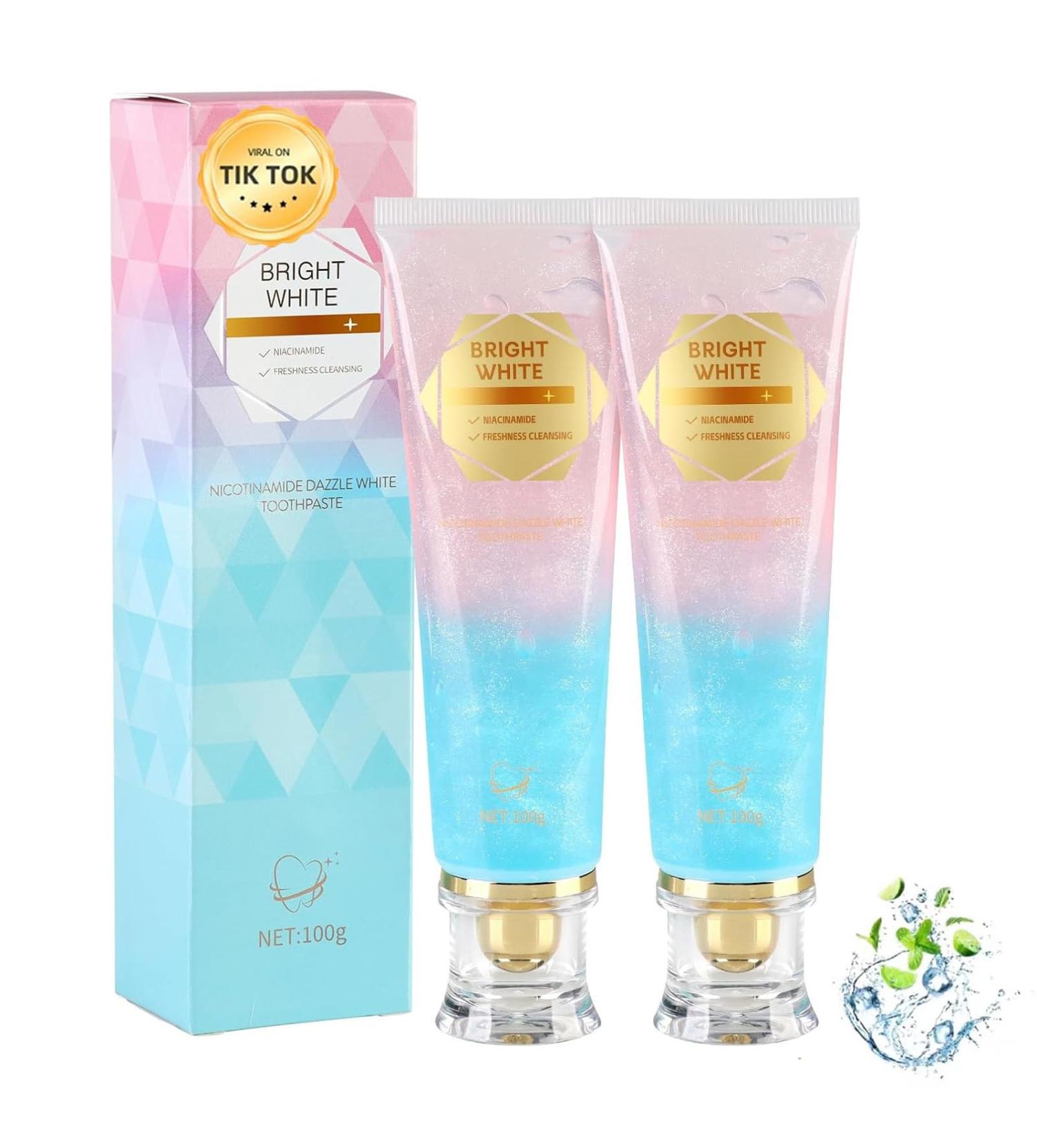 2PC Niacinamide Whitening Toothpaste Niacinamide Intensive Whiten-ing Toothpaste Triple Whitening Niacinamides Intensive Toothpastes Gentle Mint Fresh Breath Remove Tooth Stains 3.8 Fl Oz (Pack of 2) - Buy Online on GoSupps.com