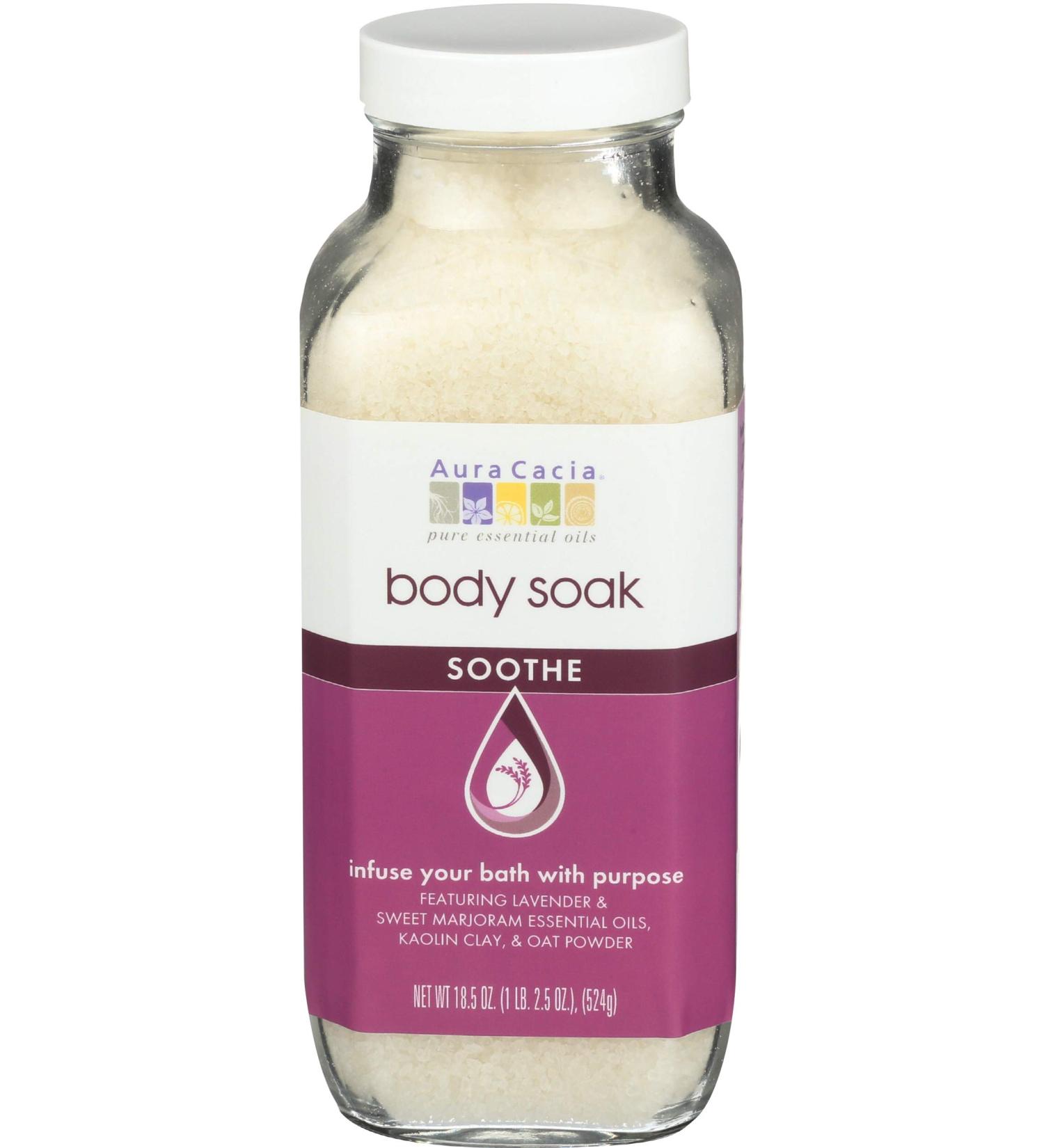 Aura Cacia Soothe Body Soak 18.5 oz - Relaxing Bath Soak for Stress Relief & Skin Care | International Shipping Available - Buy Online on GoSupps.com