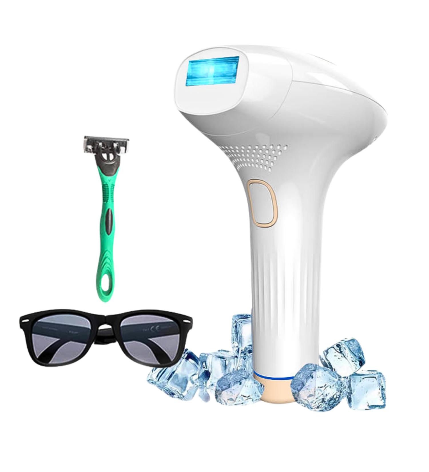 IPL Laser Hair Removal Device with Cooling Function | 990 000 Pulses | 9 Levels | Painless for Men & Women | Body & Face Hair Removal - Buy Online on GoSupps.com