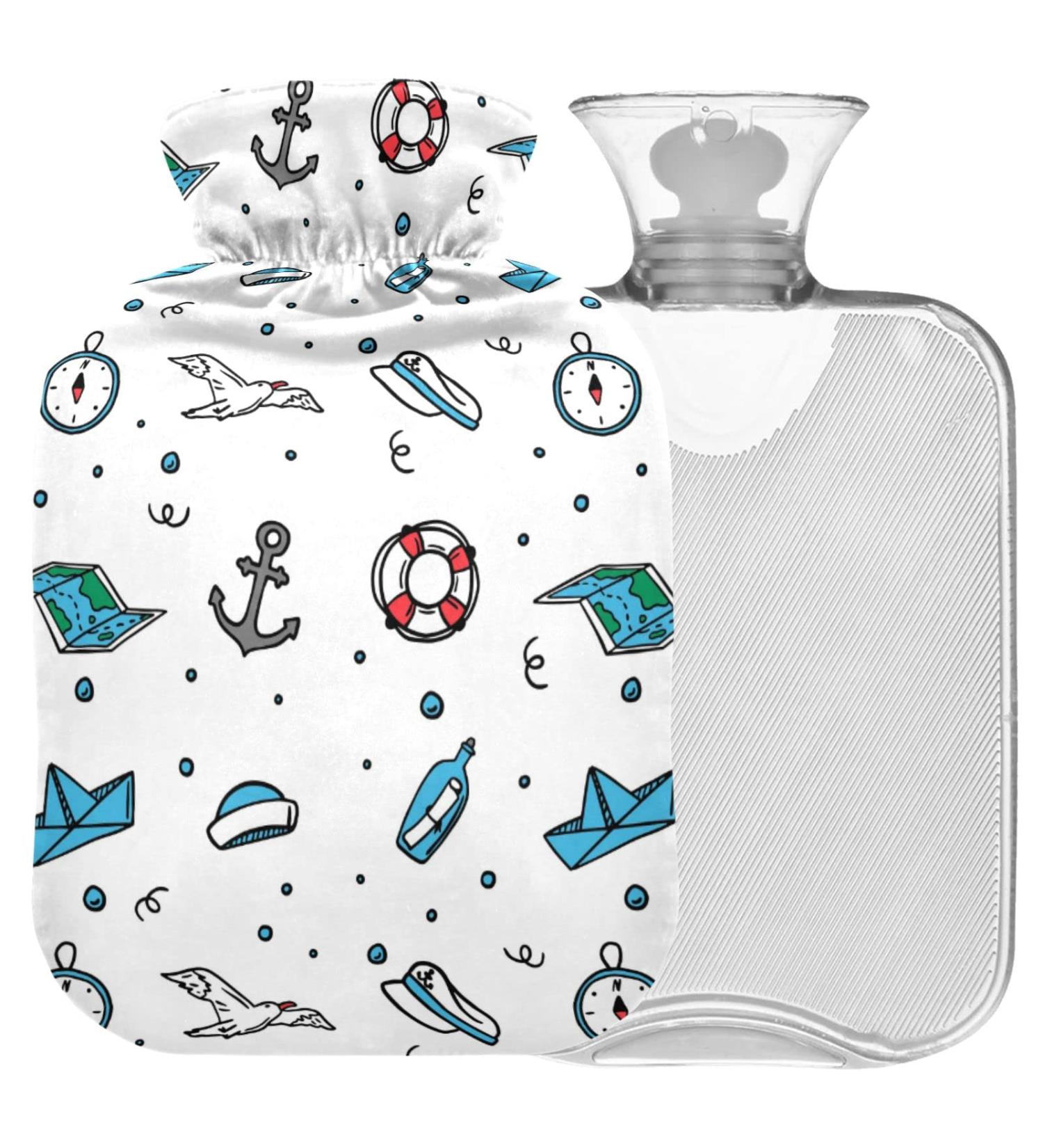 NAANLE Ocean Seagull 1L Transparent Hot Water Bottle - Bed Hand & Feet Warmer for Pain Relief & Heat Therapy | International Shipping - Buy Online on GoSupps.com