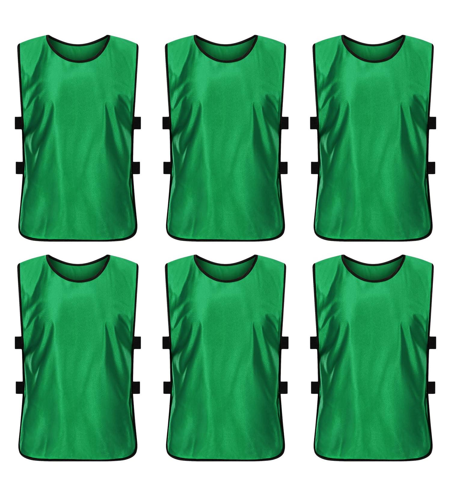 TOWOLF 6PCS Green Scrimmage Vests - X-Large Soccer Training Pinnies for Team Practice - Buy Online on GoSupps.com