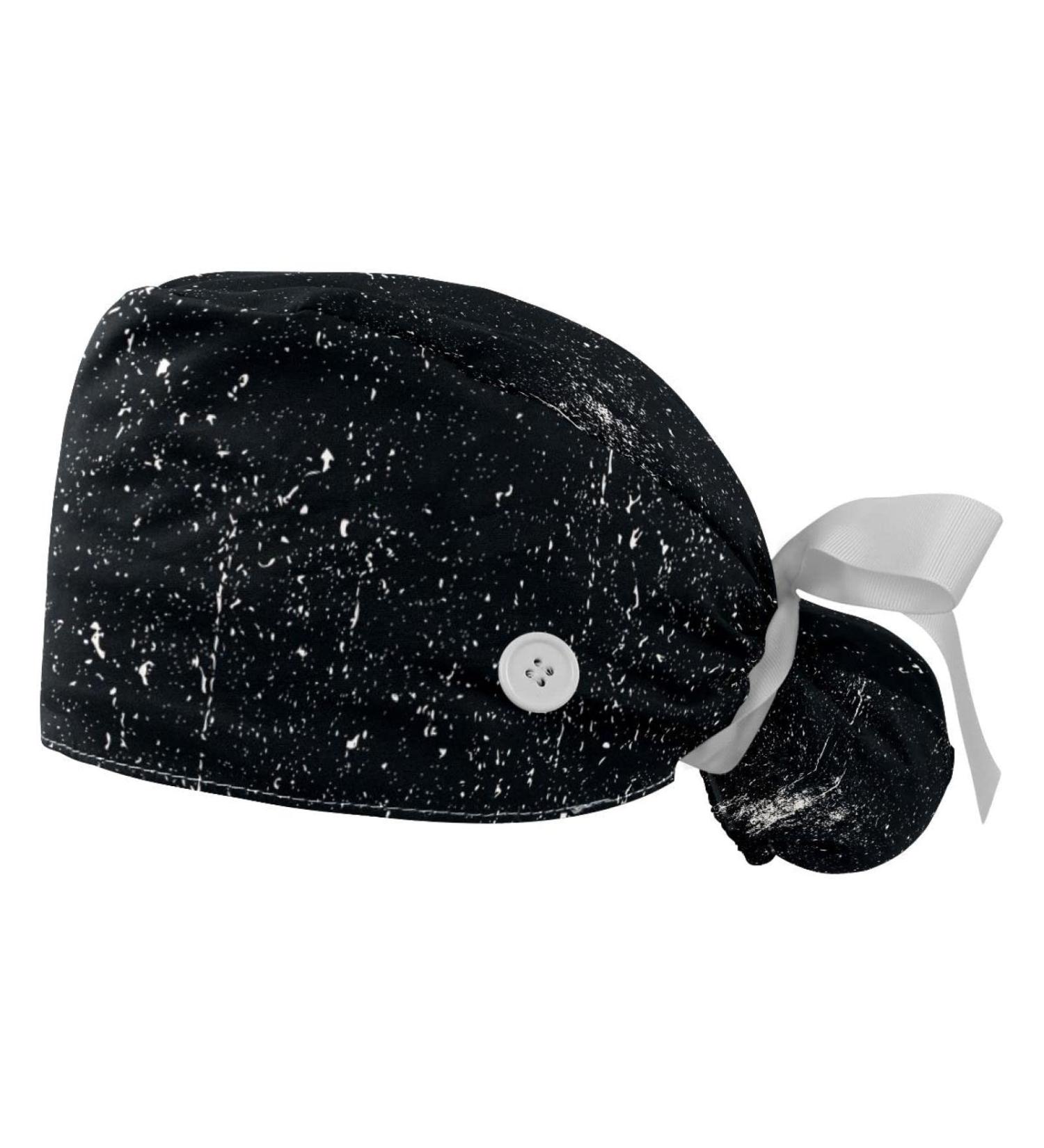 Grunge Scrub Surgical Caps Hats for Women - 2PCS Bouffant Working Hats with Ponytail Holder - Pattern 01 - Buy Online on GoSupps.com