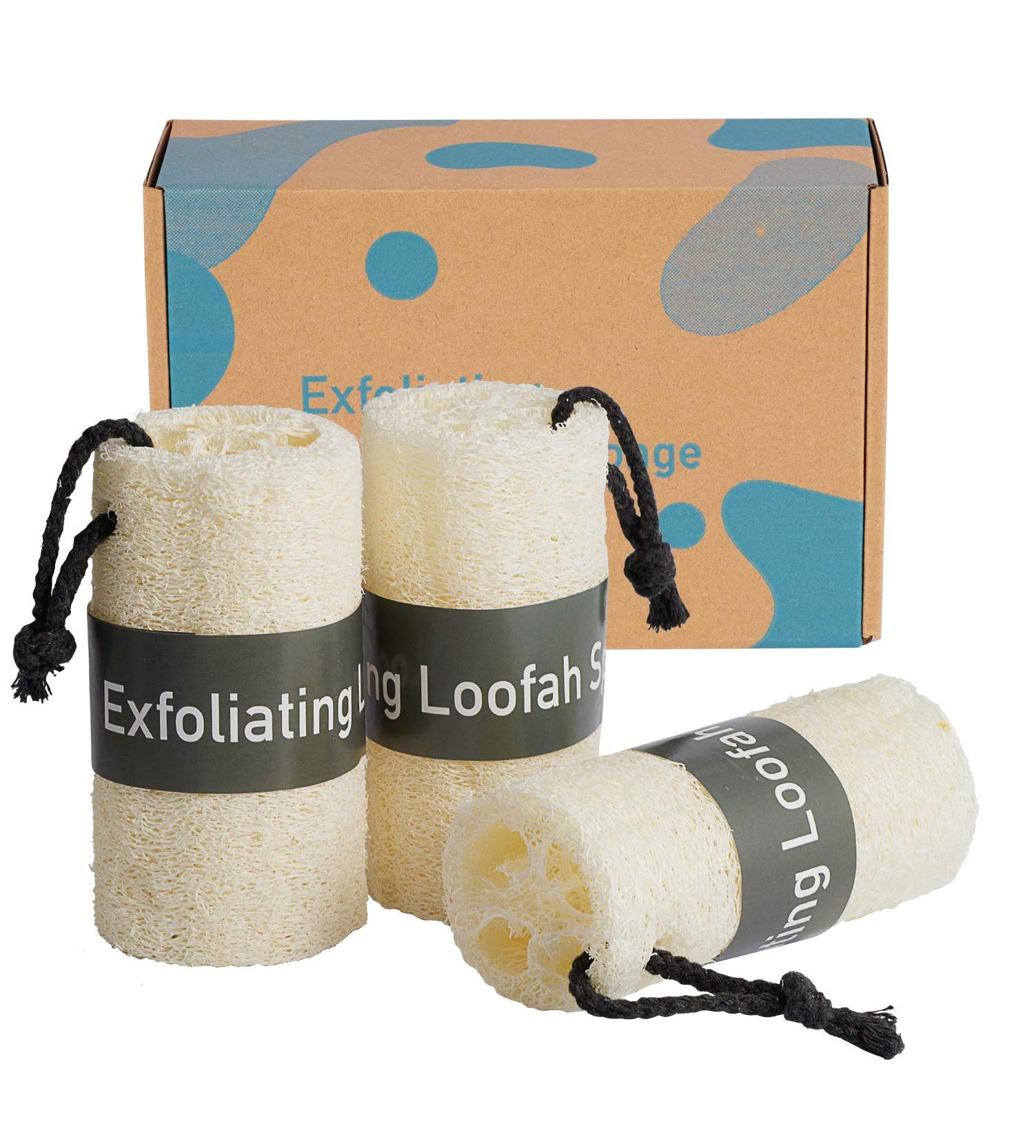 Hankk Premium Bath Loofahs - Natural Exfoliating Sponge for Body and Dishes - Buy Online on GoSupps.com