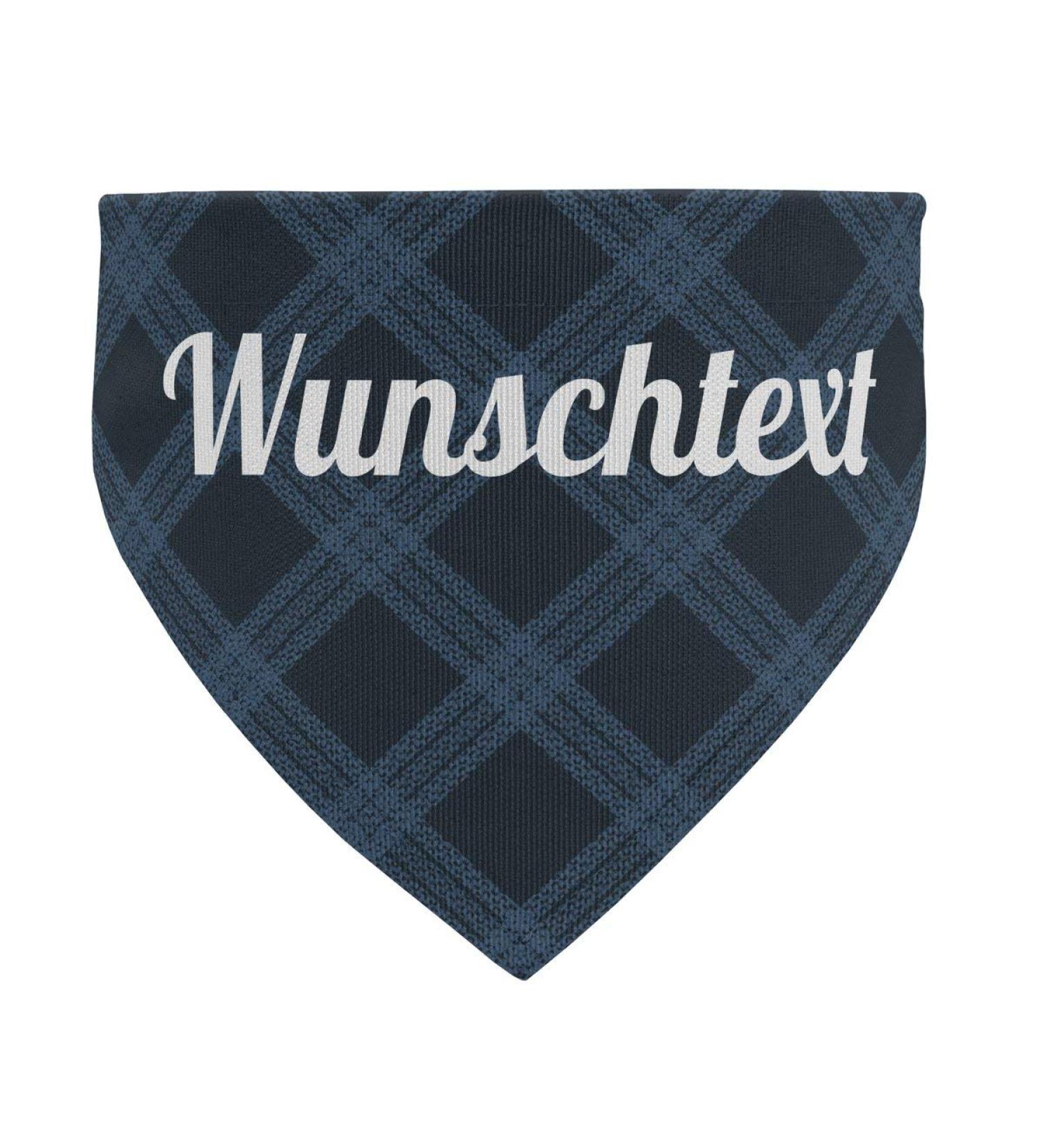 Buy Printplanet Dog Scarf - Custom Text Checkered Blue Pattern Size L | Stylish & Comfortable Dog Accessories - Buy Online on GoSupps.com