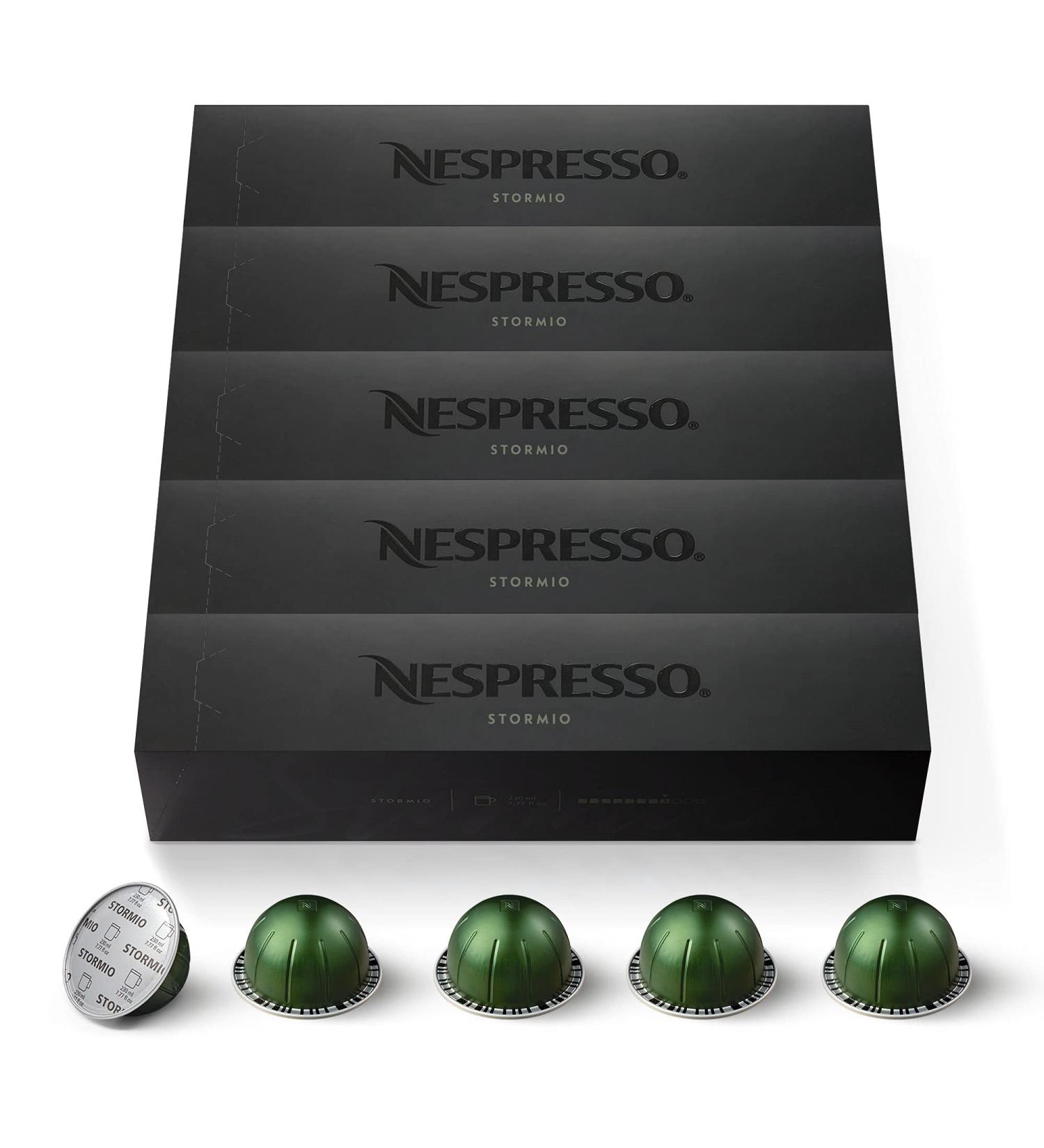 Nespresso Nespresso Vertuo 50 Stormio Coffee Capsules Intensity 8 For 230ml Mugs (5 packs of 10)