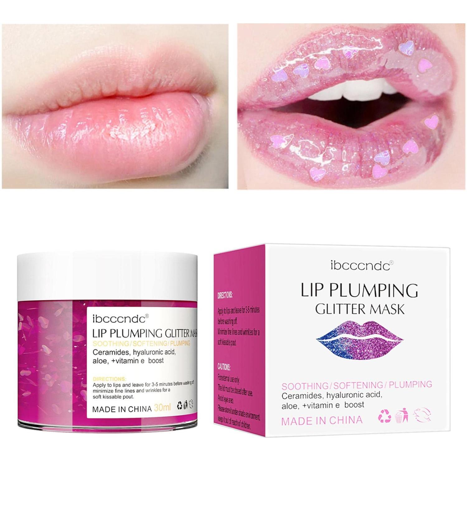 Gruwkue Lip Plumping Gloss | Natural Lip Plumper To Plump Your Lips Lip Care Enhancer Lip Moisturizer For Smoother More Supple Lips Enhance & Nourishing Firm Lips Purple - Buy Online on GoSupps.com