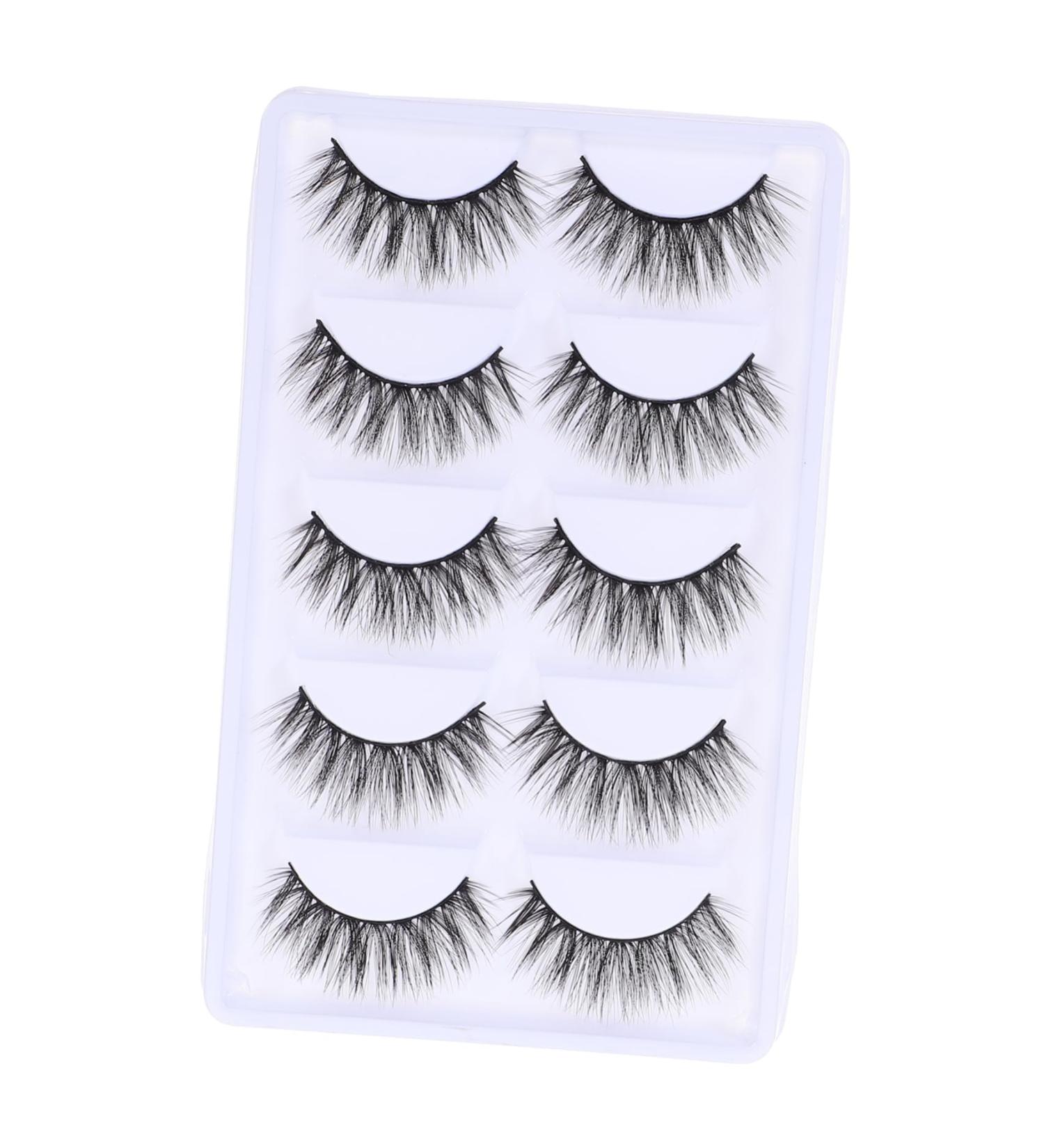 5 Pairs 3d False Eyelashes Thick Eyelashes Synthetic Fake Lash Diy Fake Eyelash Lash Extension Supplies Eyelashes Extension Long Fake Eyelashes Chemical Fiber Curly G800 Extend - Buy Online on GoSupps.com