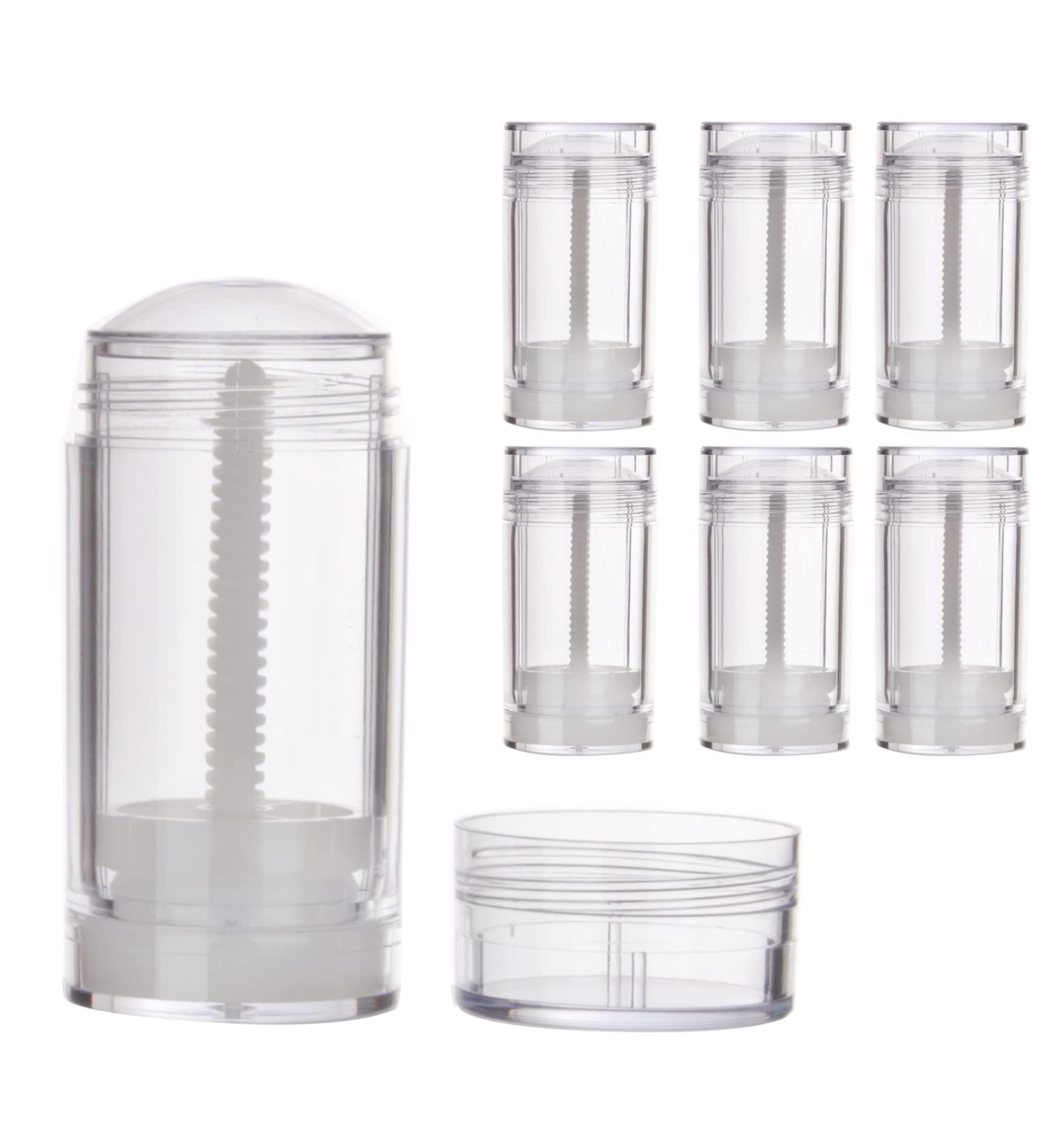 COSIDEA 6pcs Clear Round empty 75g / 2.5OZ deodorant containers Bottom Filling large twist up tubes for hair wax chapstick bottle 75g/2.5oz Clear - Buy Online on GoSupps.com