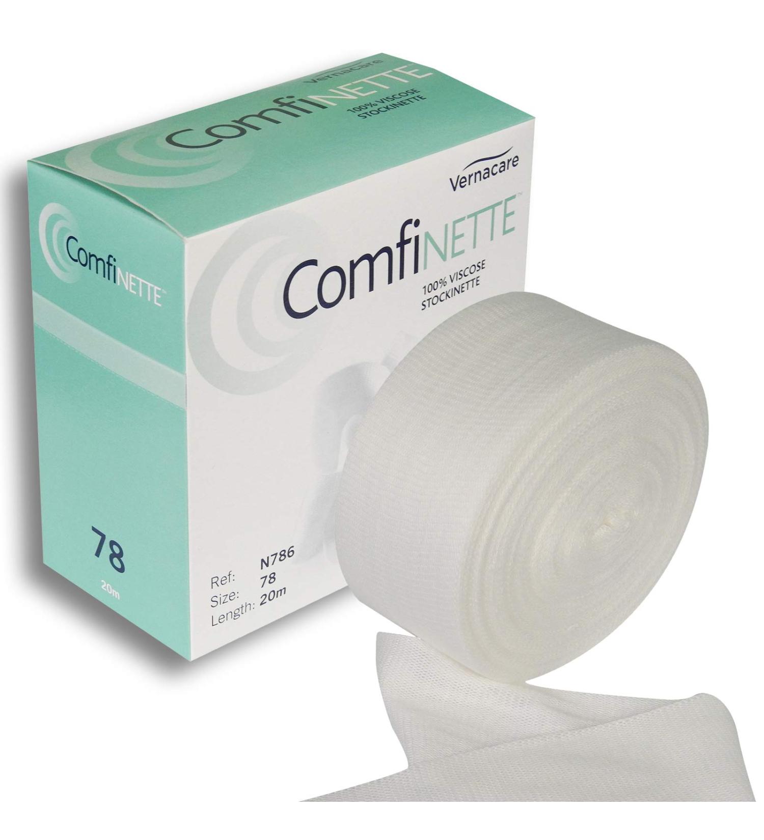 Comfinette Size '78' Tubular Viscose Stockinette Dressing - Unstretched Width 8.5cm - Ideal for Large Sized Adult Limbs - 20m Length (1 Box) Size - 78 (8.5cm x 20m)