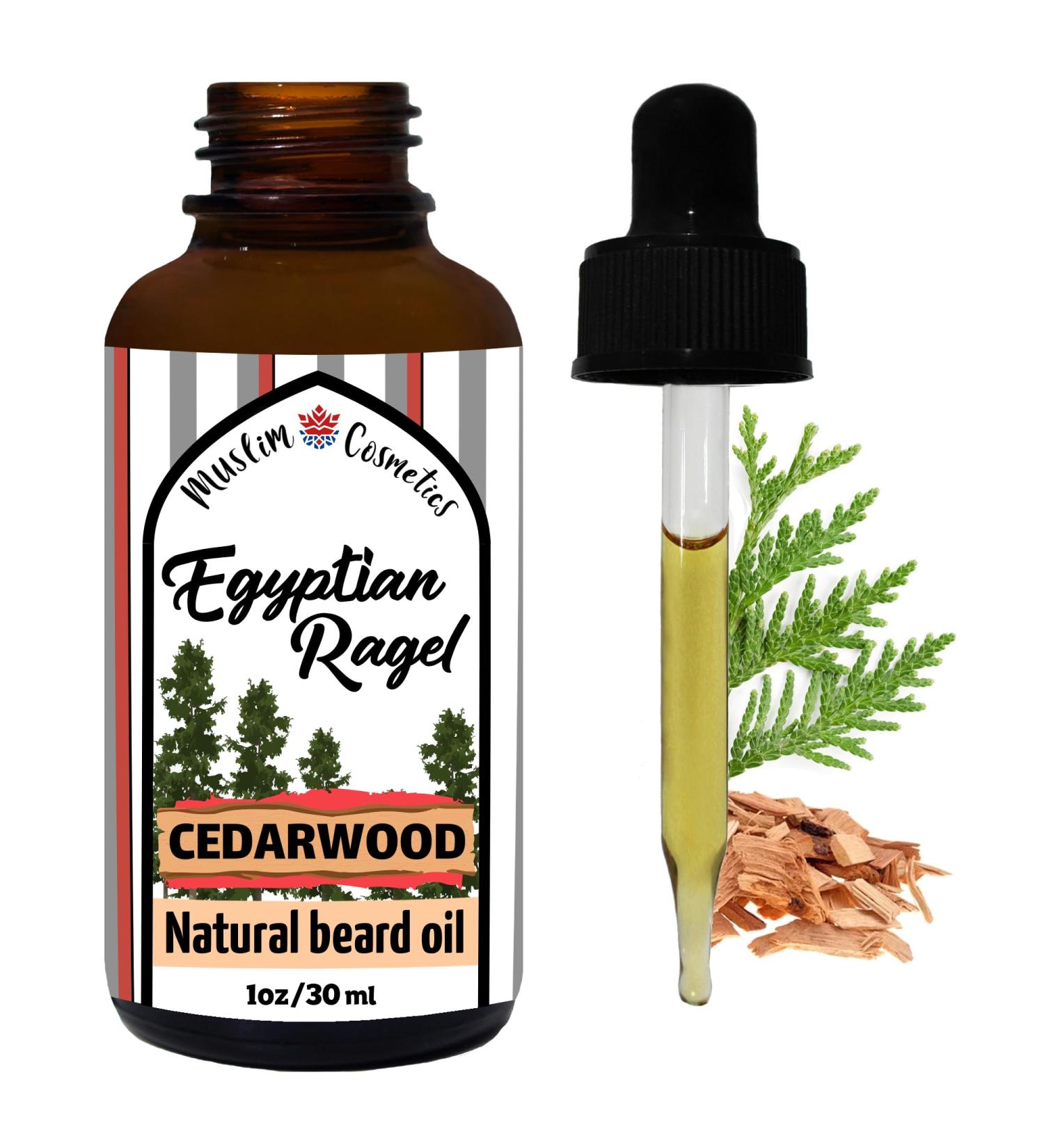 Cedarwood Beard Oil - 100% Natural & Lightweight - Essential Oils & Argan Oil - Organic Calendula - Made in Canada - Muslim Cosmetics (1oz - Buy Online on GoSupps.com