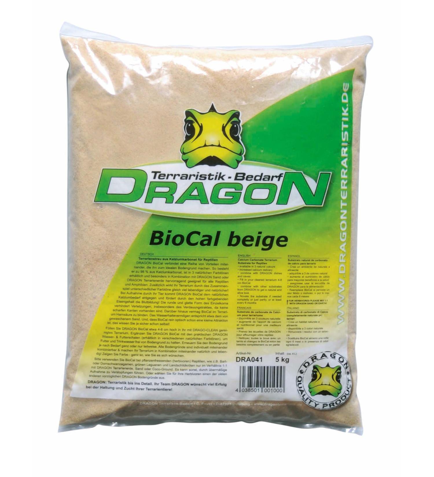 Dragon BioCal beige 5kg calcium carbonate substrate