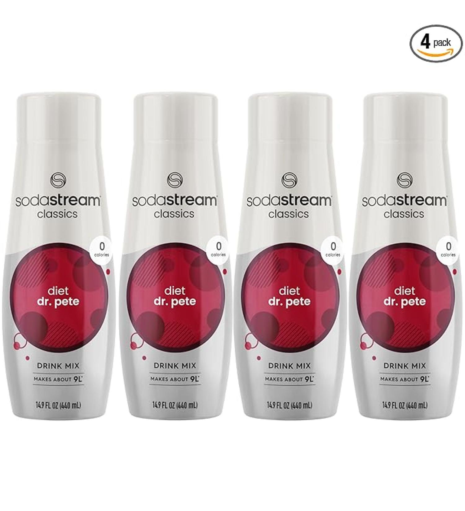 SodaStream Diet Dr Pete  14.8 Fl Oz (Pack of 4) Diet Dr Pete 14.8 Fl Oz (Pack of 4) - Buy Online on GoSupps.com