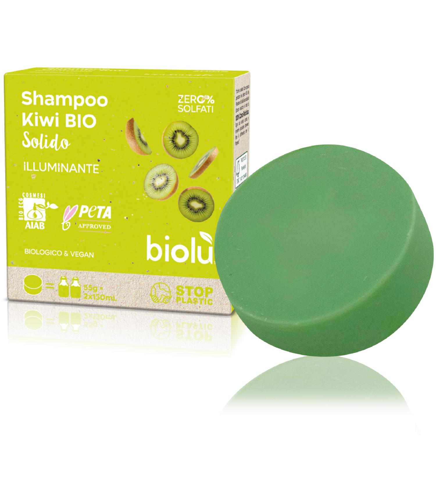  BIOLU Kiwi Organic Solid Shampoo 55g - BIOLU Code LBSSKI - Buy Online on GoSupps.com