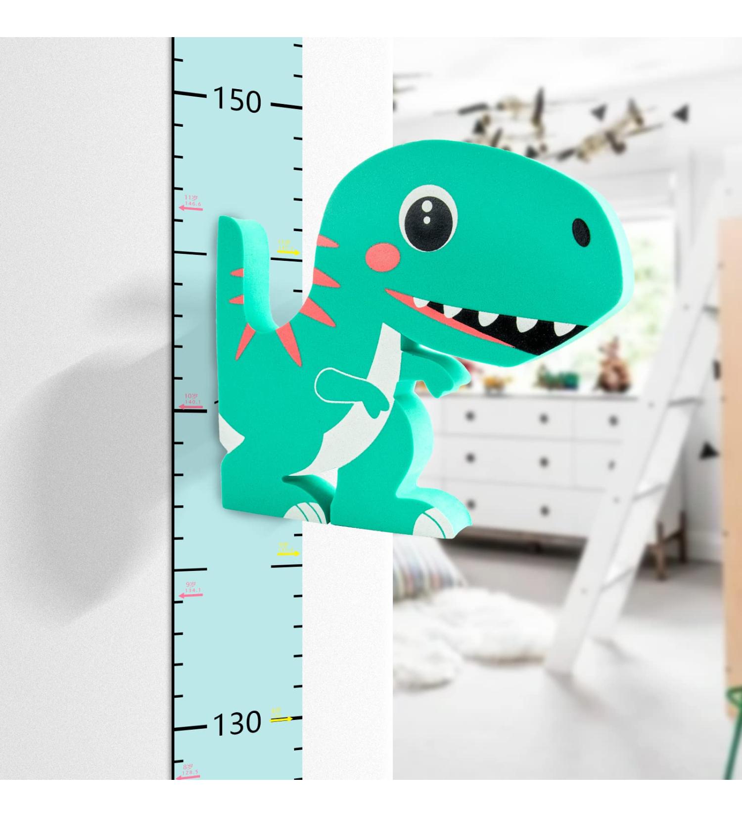 3D Dinosaur Baby Height Chart | Movable Wall Decor for Kids' Rooms | Kindergarten Animal Growth Chart - Buy Online on GoSupps.com