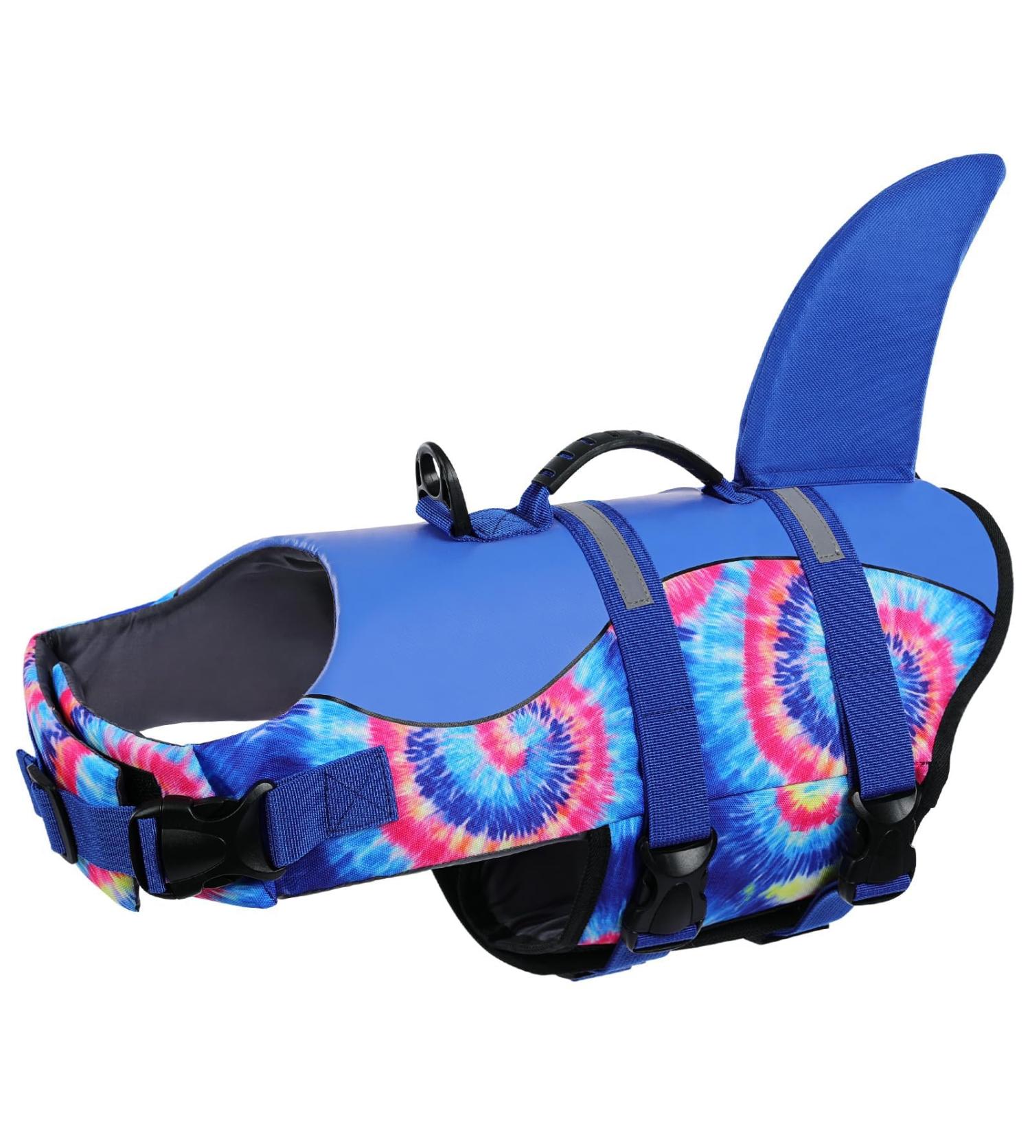 Buy Cit toile Shark Dog Life Jacket - Safe & Light Vest with Handle for Small to XXL Dogs - Reflective & Stylish for Water Sports - Buy Online on GoSupps.com
