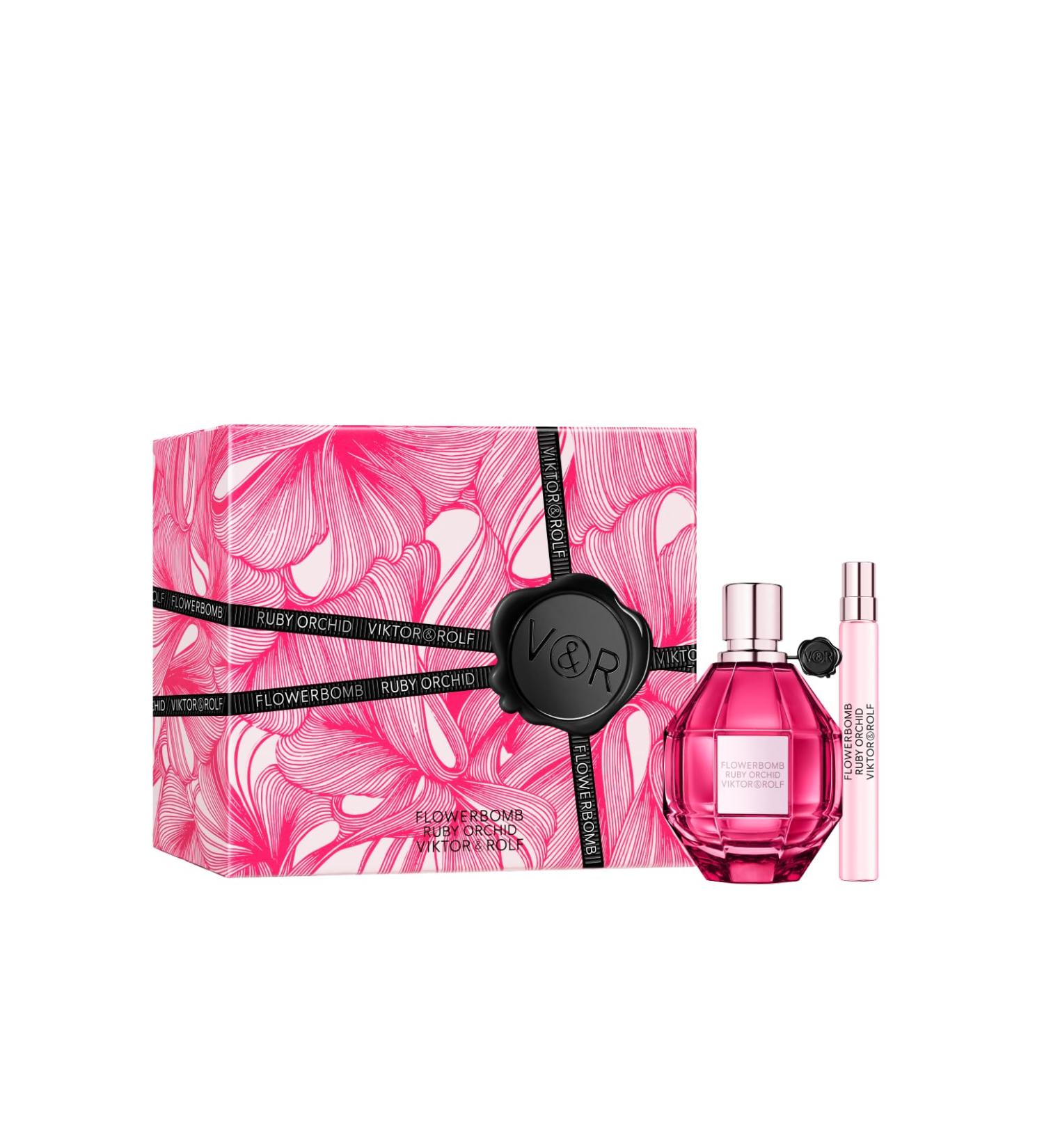 Viktor&Rolf - Flowerbomb Ruby Orchid Eau de Parfum - Women's Perfume Travel Holiday Gift Set - Floral & Fruity - With Notes of Vanilla & Peach - Full Size 3.4 Fl Oz & Travel Size 0.3 Fl Oz - Buy Online on GoSupps.com