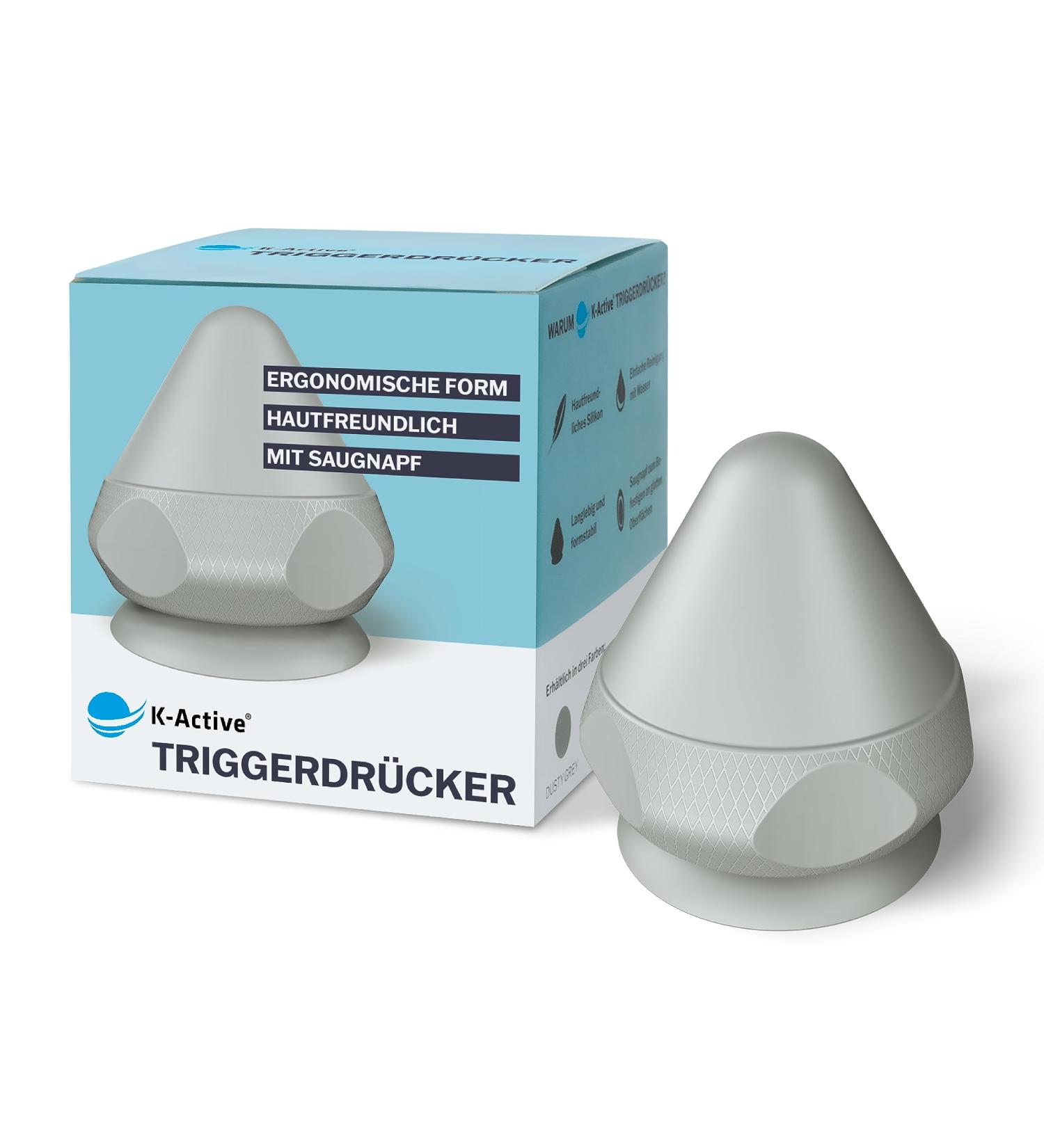 K-Active Trigger Press | Suction Cup Trigger Point Massage Tool with Bag | Targeted Tension Release (Dusty Grey) - Shop Now! - Buy Online on GoSupps.com