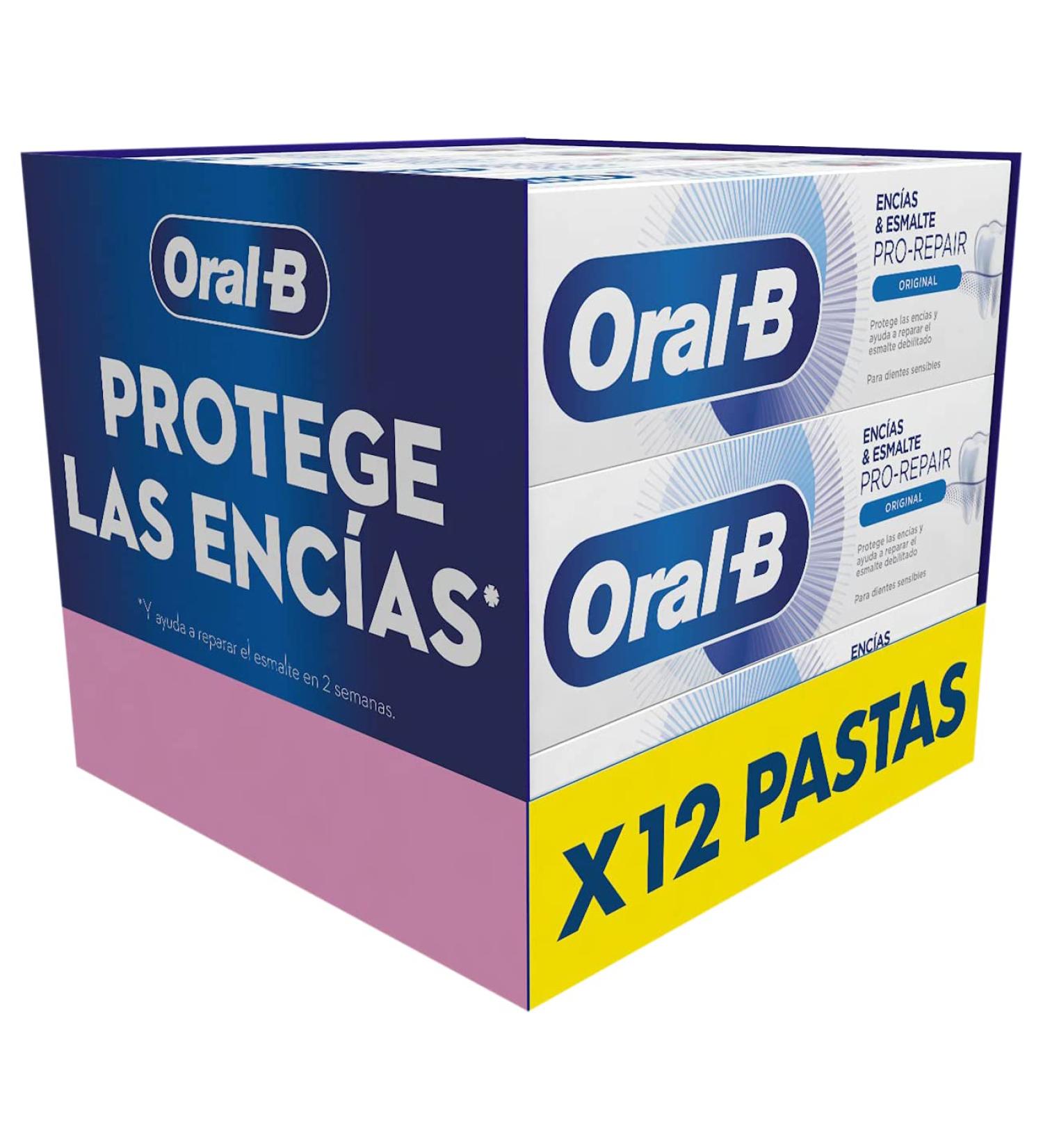 Procter Gamble OralB ProRepair Original Toothpaste 12 pieces protection for sensitive gums and teeth 12 x 75 ml - Buy Online on GoSupps.com