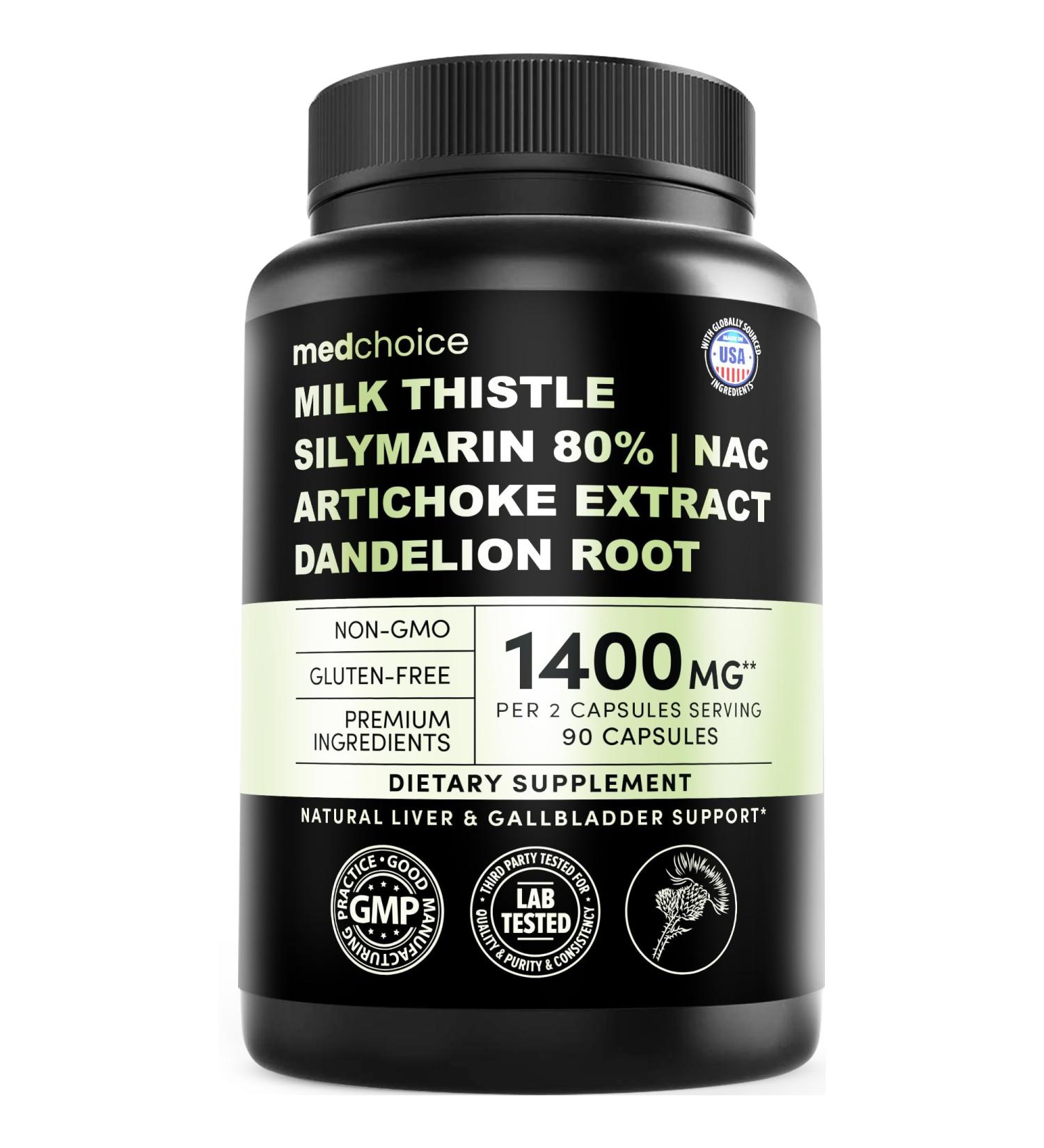 Milk Thistle Supplement w/ NAC Artichoke & Dandelion Liver Support Supplement & Gallbladder Supplements in One Liver Detox Milk Thistle & Liver Care Supplements 90 Vegan Capsules Pack of 1 90 Count (Pack of 1) - Buy Online on GoSupps.com