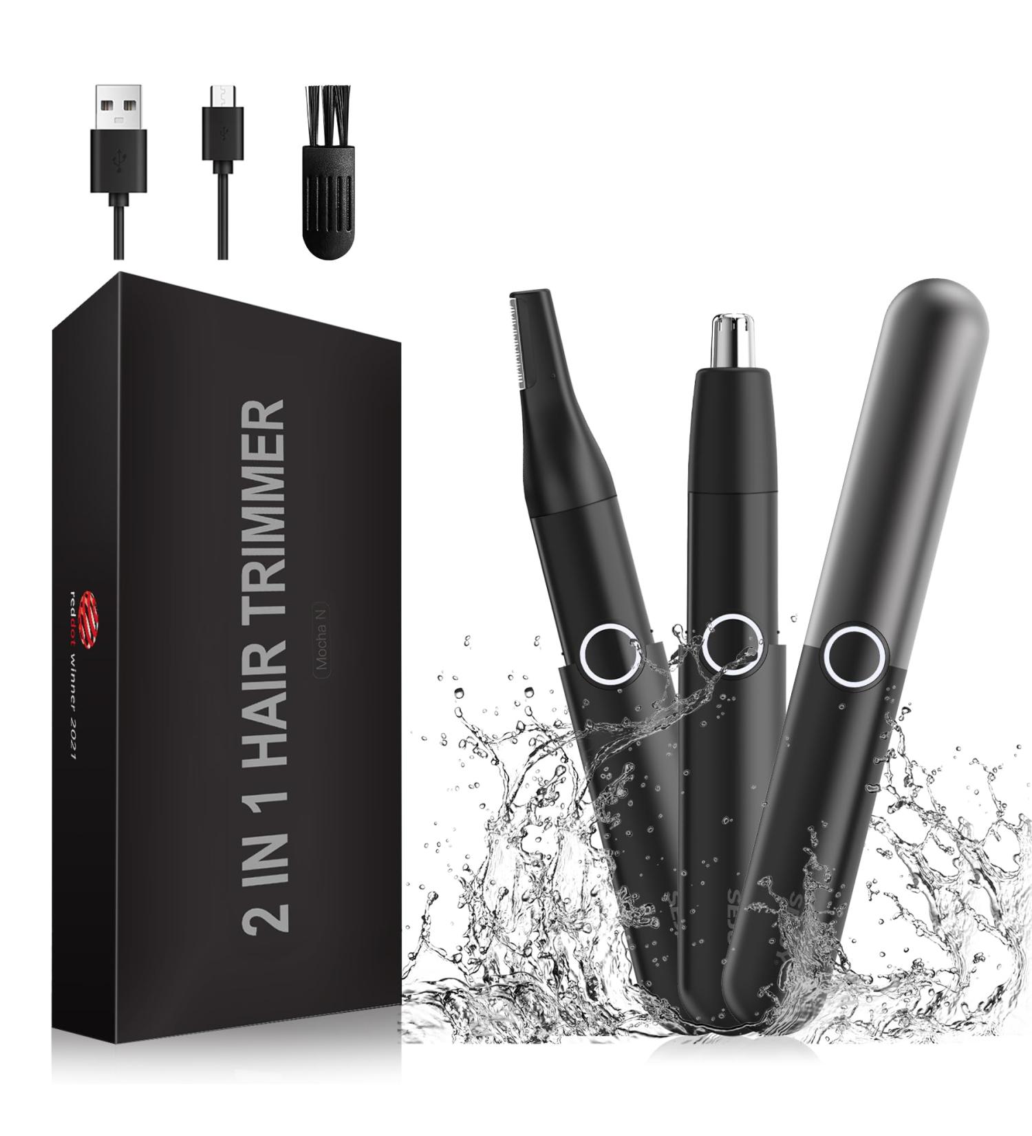 Sejoy Nose Ear Hair Trimmer - Professional IPX7 Waterproof Wet/Dry USB Rechargeable Cordless Trimmer with 360 Stainless Steel Blades - Safe, Painless, and Mute Motor - Black Upgrade - Buy Online on GoSupps.com