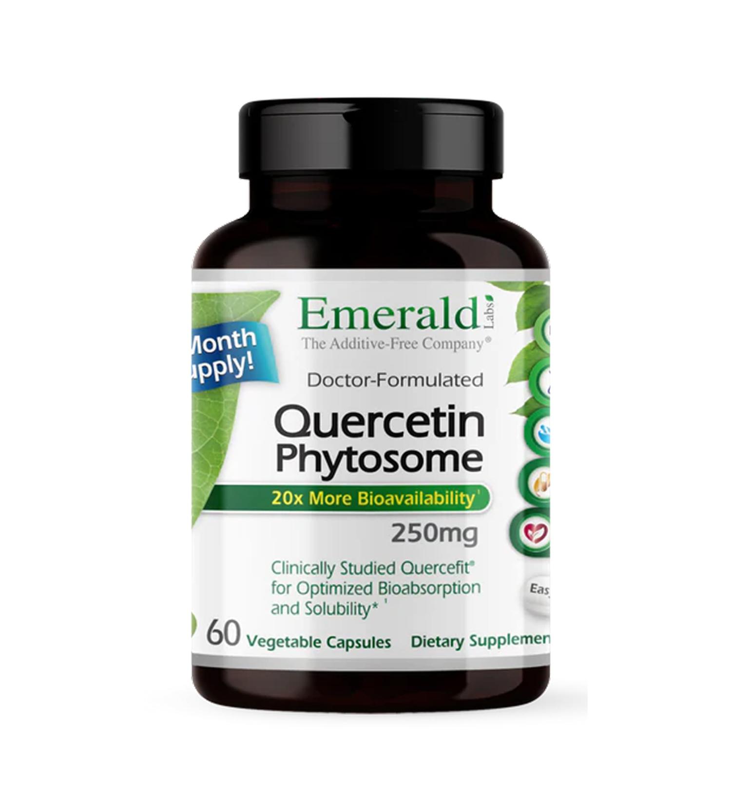 EMERALD LABS Quercetin Phytosome - Quercetin Complex for Immune Support - Vegan & Gluten-Free - 60 Vegetable Capsules - Buy Online on GoSupps.com