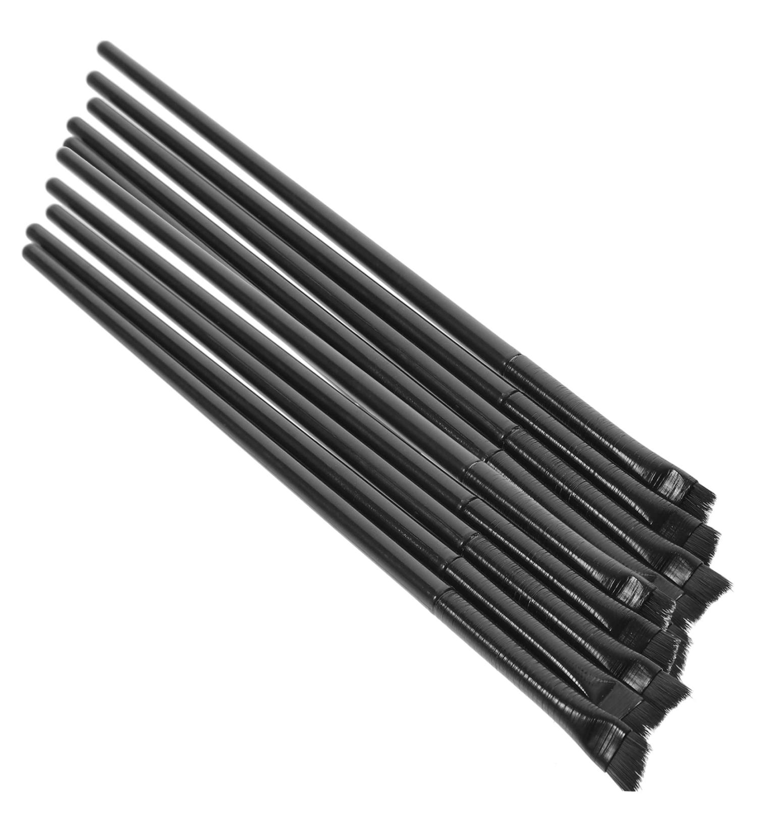 FOMIYES 12pcs Eyeliner Brush Eye Shadow Brush Beauty Kit Brow Brush Angled Eyeshadow Brush Girl Tool Bevel 14.5x0.7x0.5cm Black - Buy Online on GoSupps.com