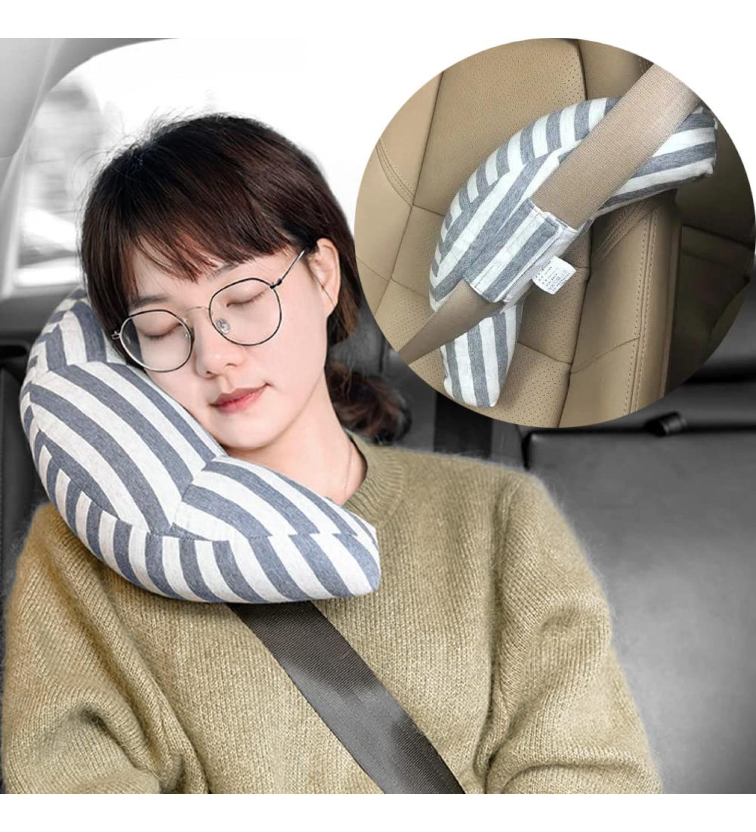 Kids Car Seat Belt Pillow - Grey | Headrest Cushion & Neck Support for Child Safety - Buy Online on GoSupps.com