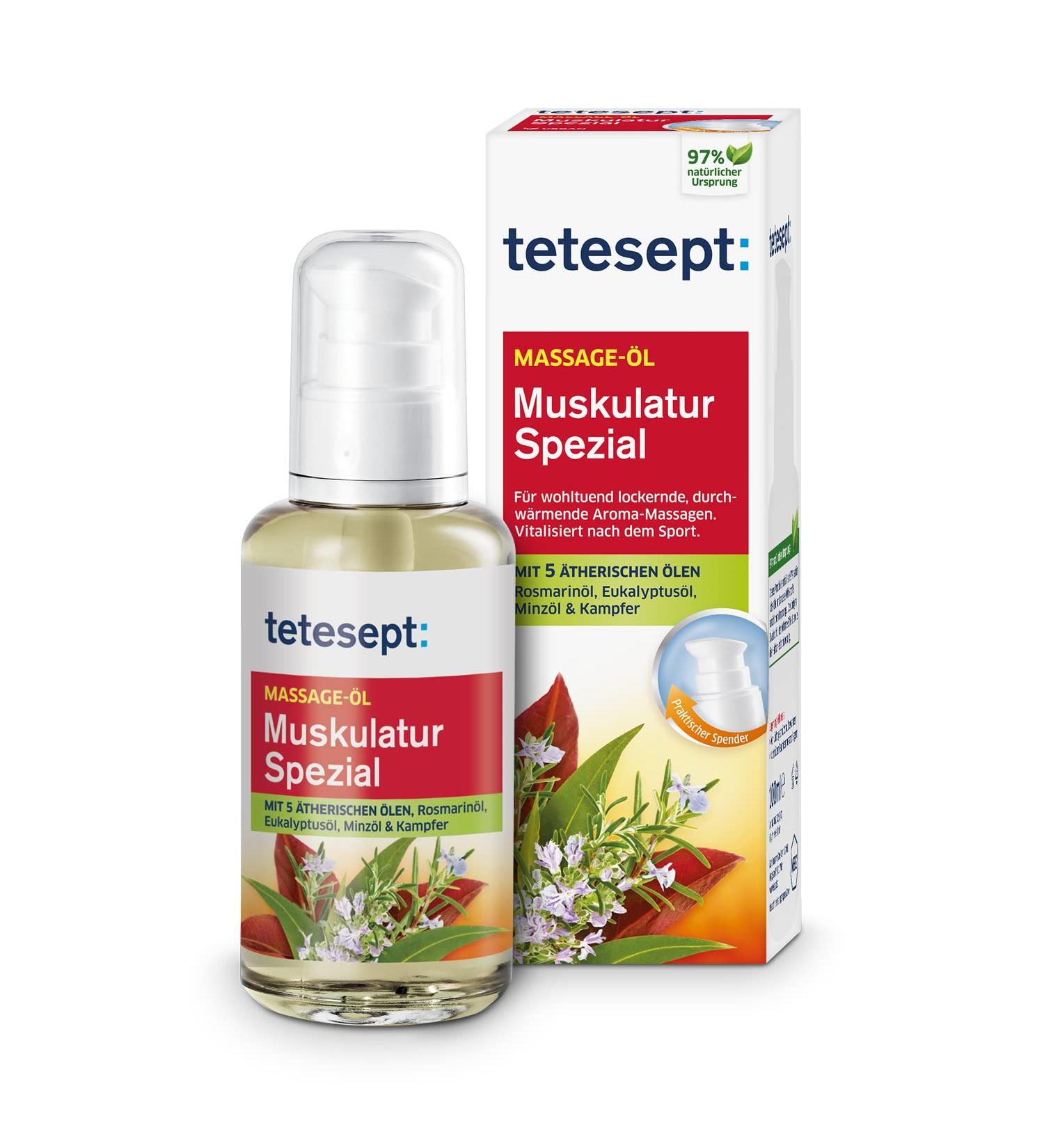 Buy tetesept Massage Oil Muscle Special Pur 100ml - Best for Pain Relief & Relaxation | International Shipping - Buy Online on GoSupps.com