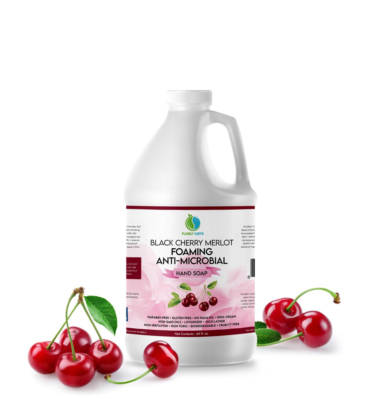 AntiMicrobial Hand Soap - Antibacterial Hand Soap Moisturizing - Liquid Hand Soap Refill Antibacterial - Moisturizing Hand Soap Antibacterial - Gentle Foaming Hand Soap - Black Cherry Merlot 64 oz - Buy Online on GoSupps.com