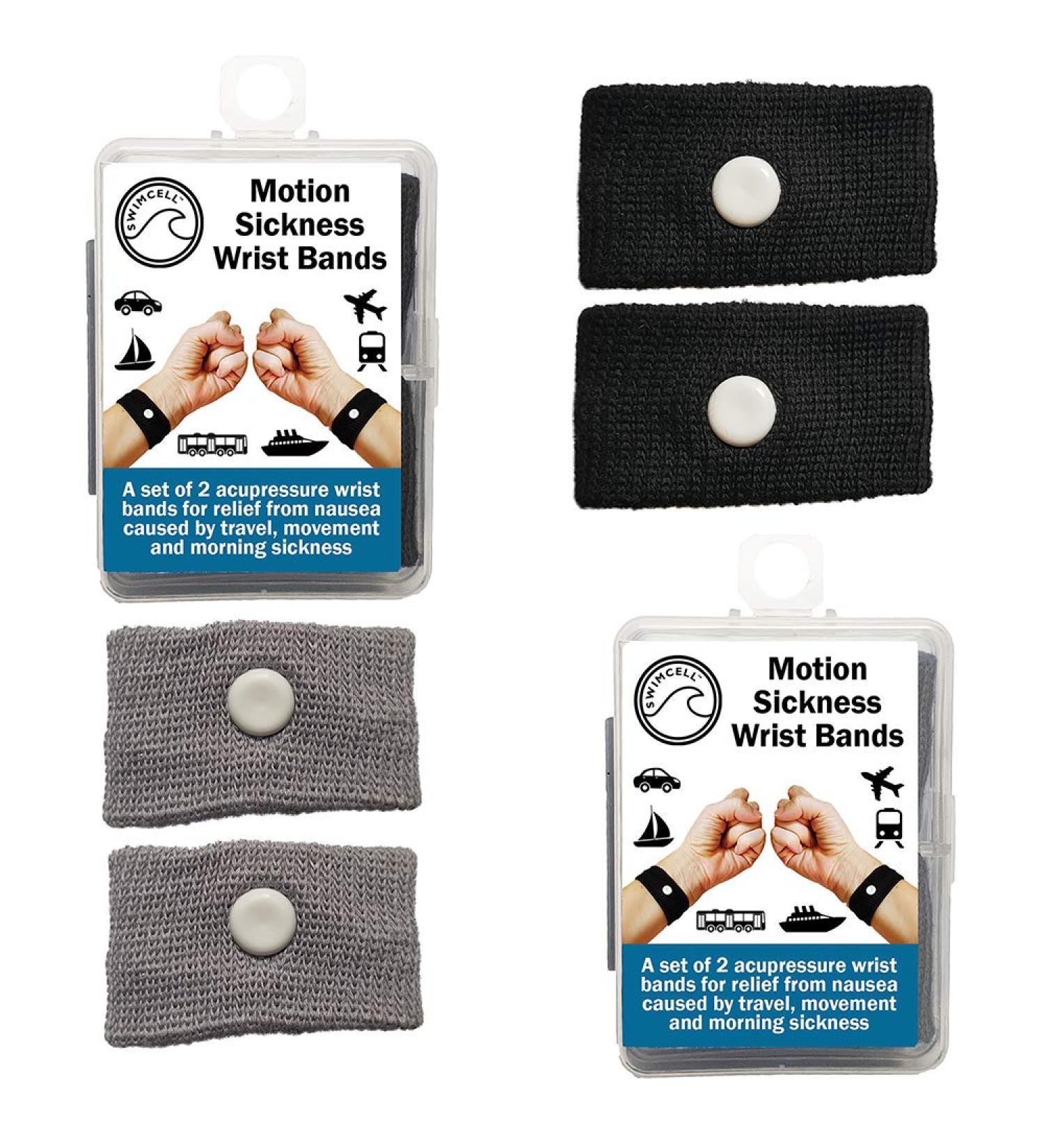 SwimCell Travel Sickness Bands - Morning Sickness Relief Wristbands (2 Pairs) - Buy Online on GoSupps.com