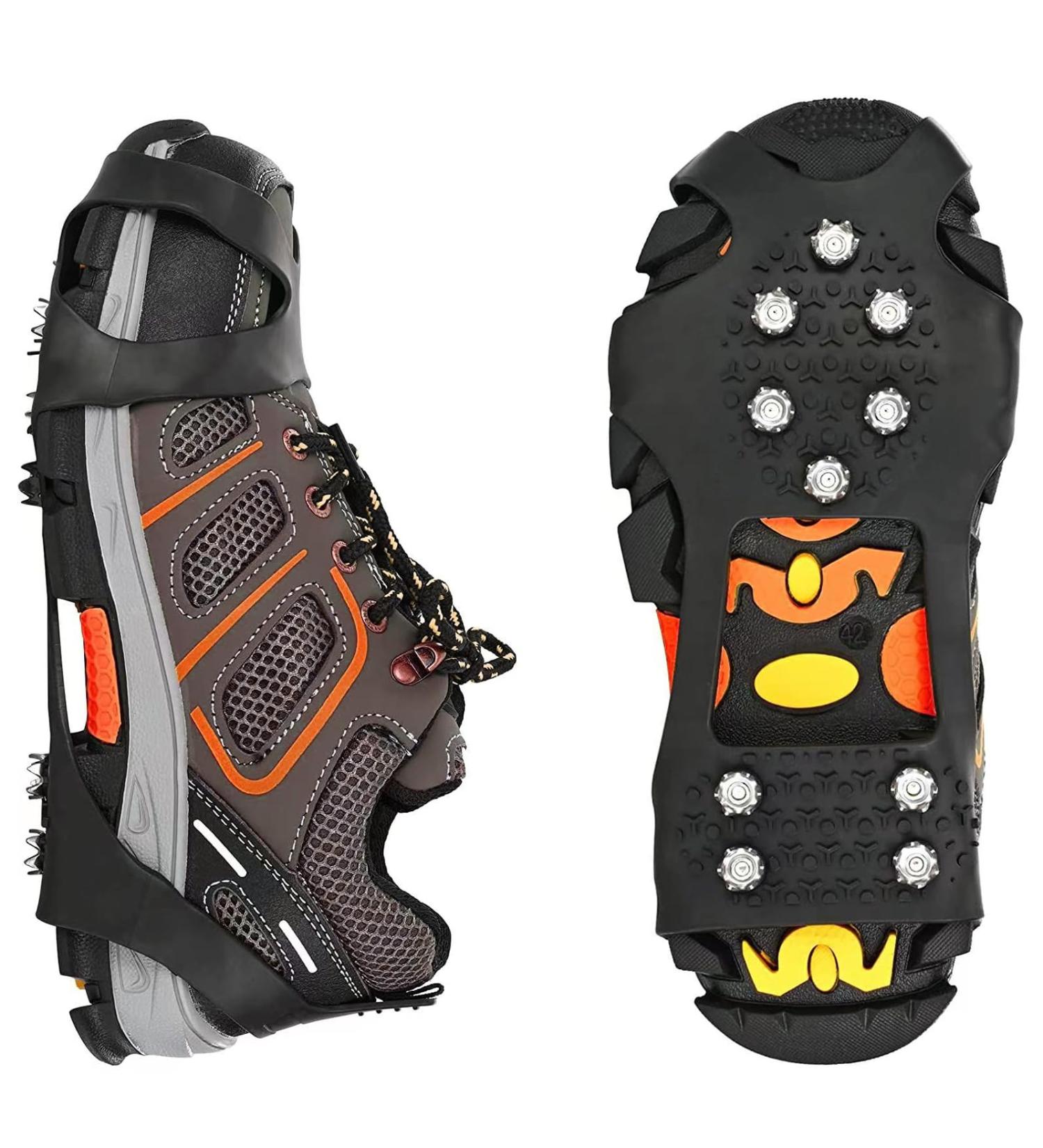 10 Teeth Crampons for Shoes | Anti-Slide Ice Claws for Hiking Snow & Ice | Stainless Steel Shoe Spikes (EU 40-44) - Buy Online on GoSupps.com