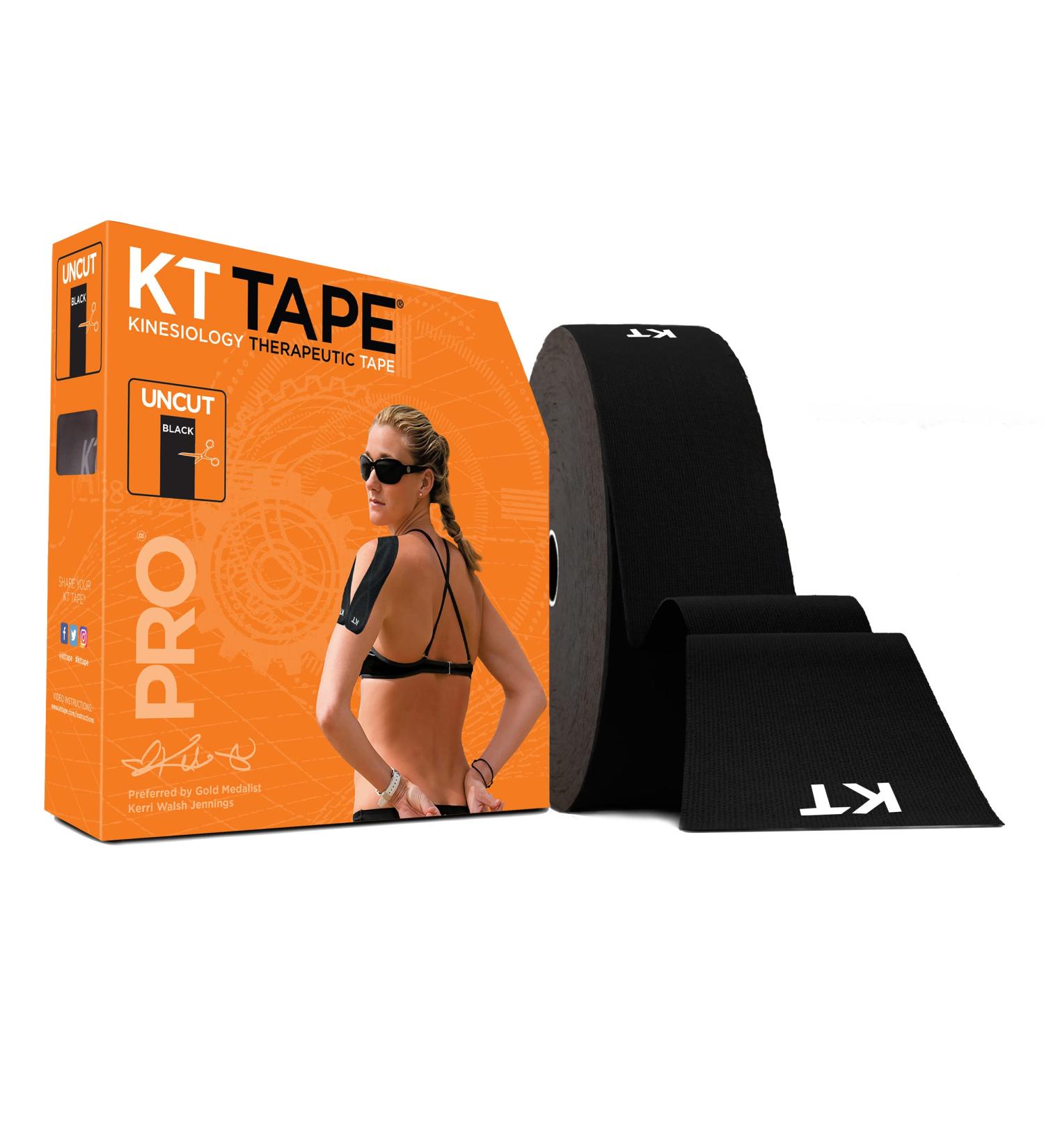 KT Tape PRO Jumbo Synthetic Kinesiology Tape Roll - 125ft Black - Buy Online on GoSupps.com